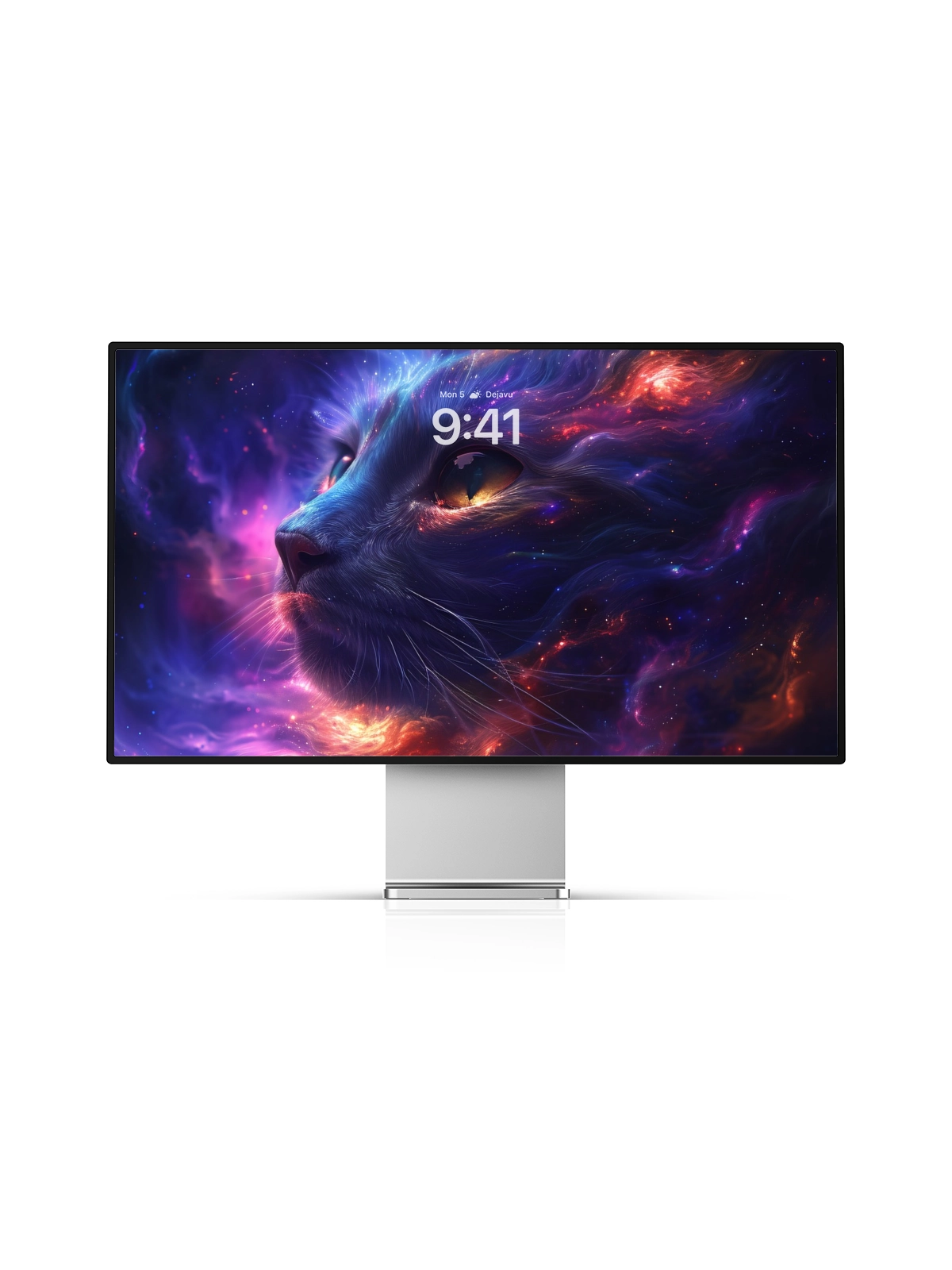 8K Abstract Cosmic Cat Wallpaper