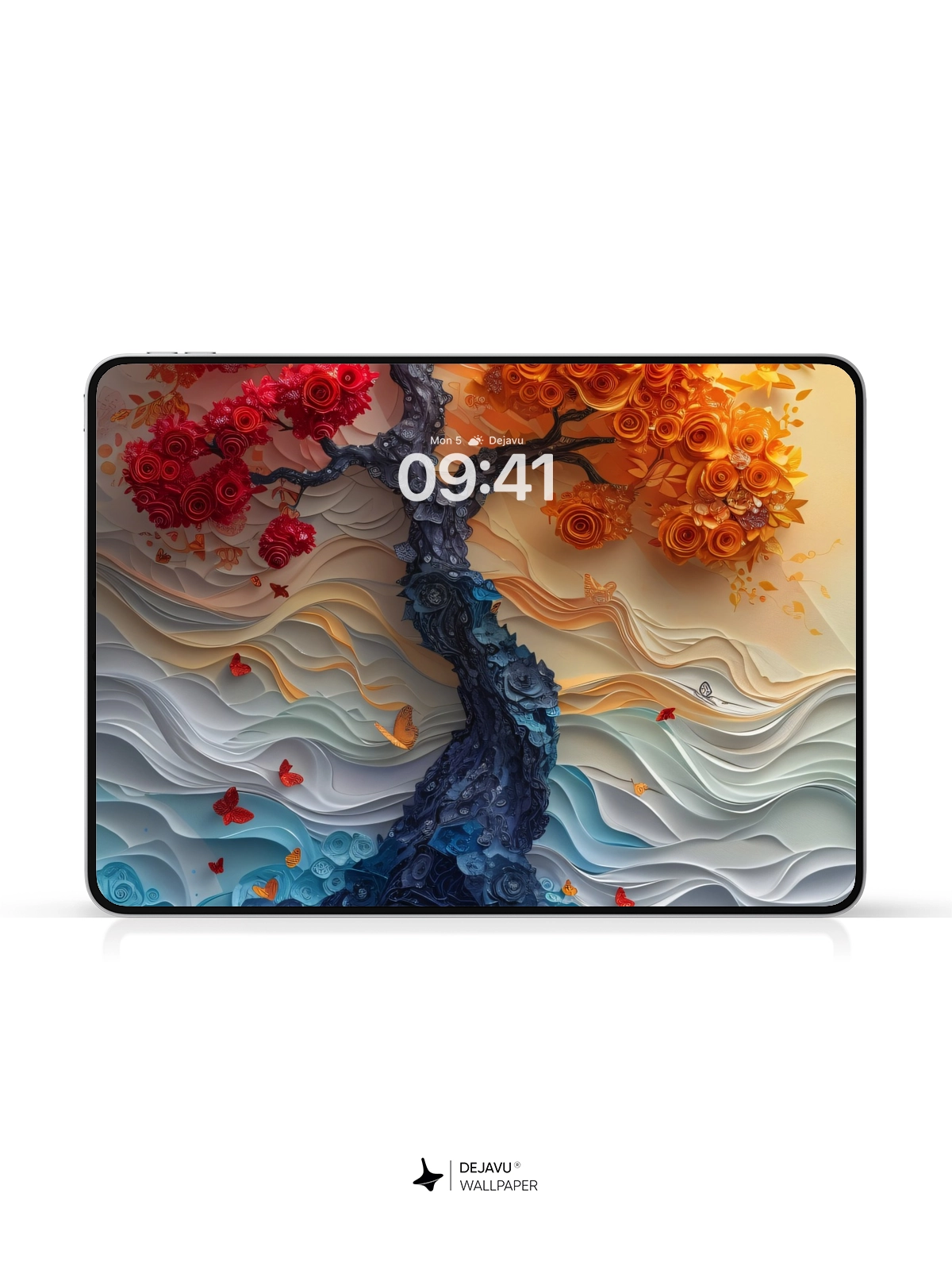 8K Abstract Floral Tree Wallpaper