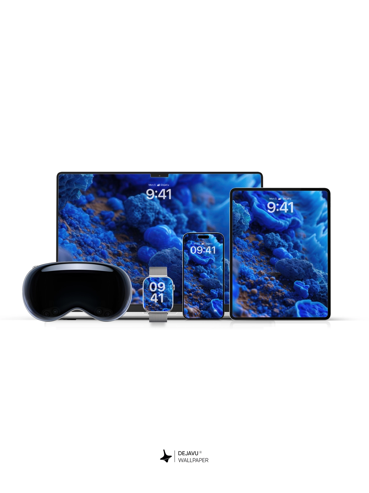 8K Abstract Blue Tech Wallpaper