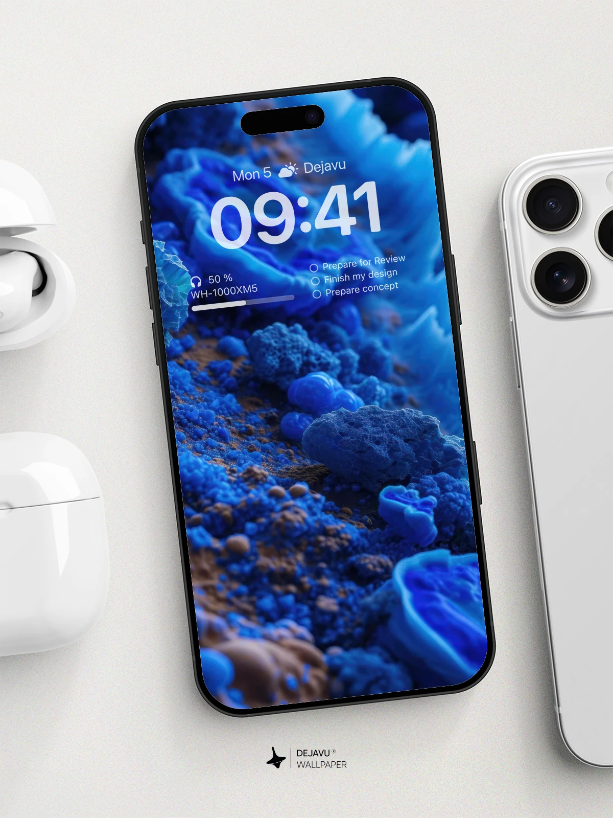 8K Abstract Blue Tech Wallpaper