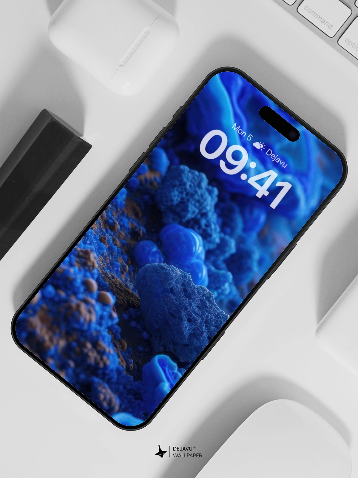 8K Abstract Blue Tech Wallpaper