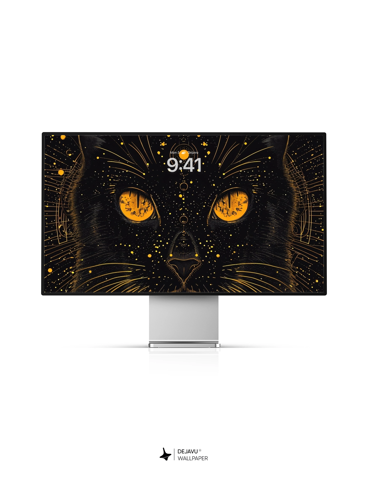 8K Abstract Cosmic Cat Illustration