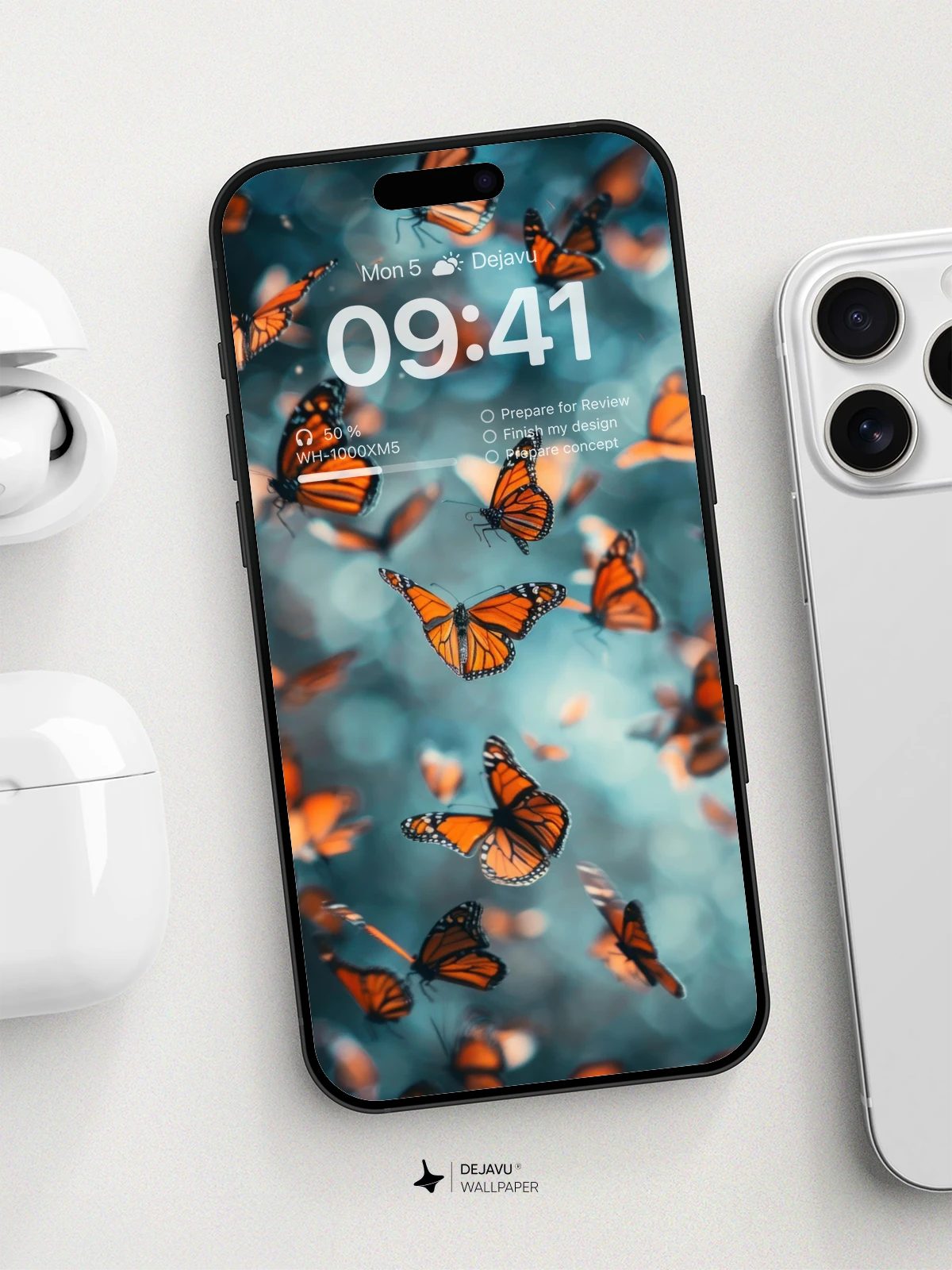 8K Aesthetic Monarch Butterfly Wallpaper