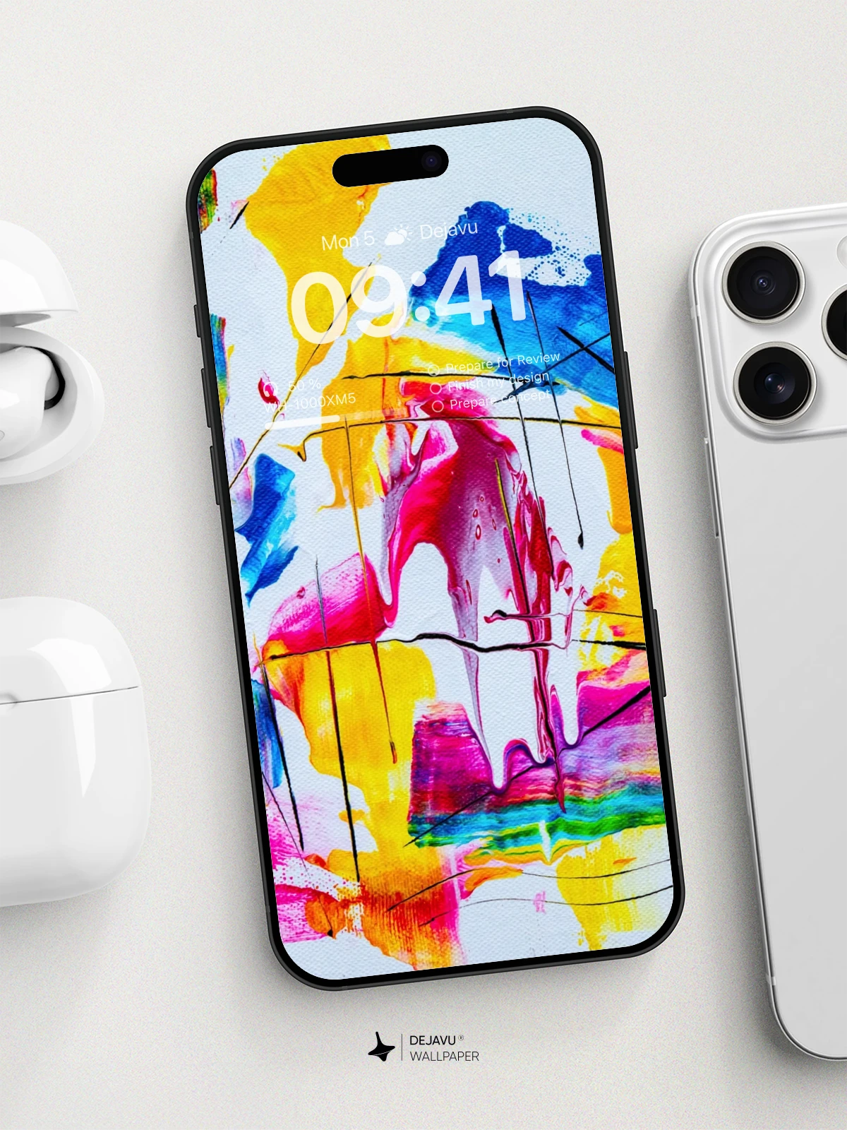 Vibrant Abstract Art 8K Wallpaper: Minimal & Aesthetic for iPhone & Android
