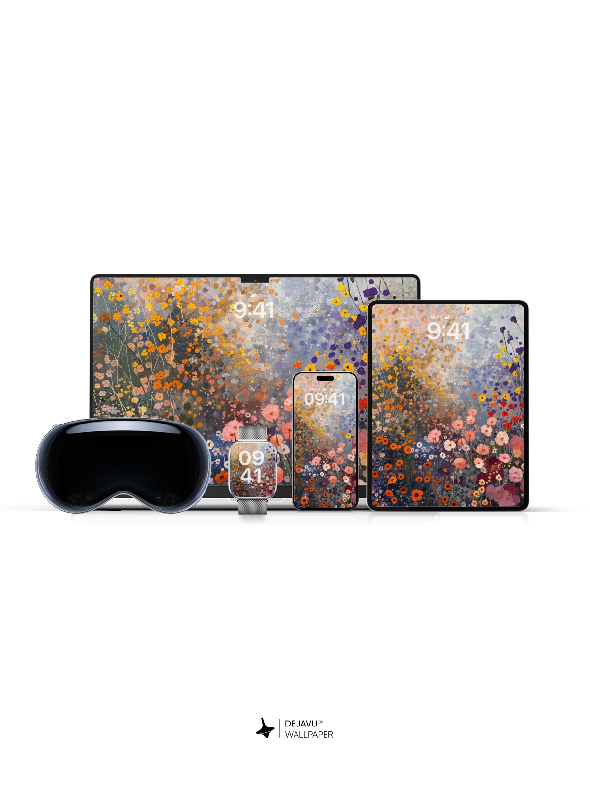 8K Abstract Floral Painting Wallpaper