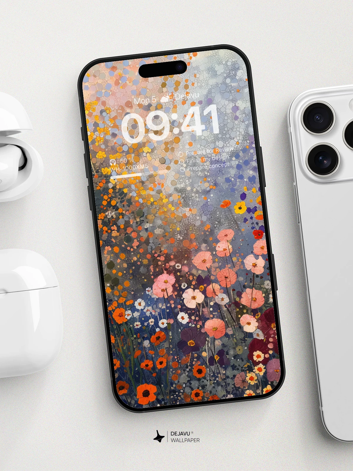 8K Abstract Floral Painting Wallpaper
