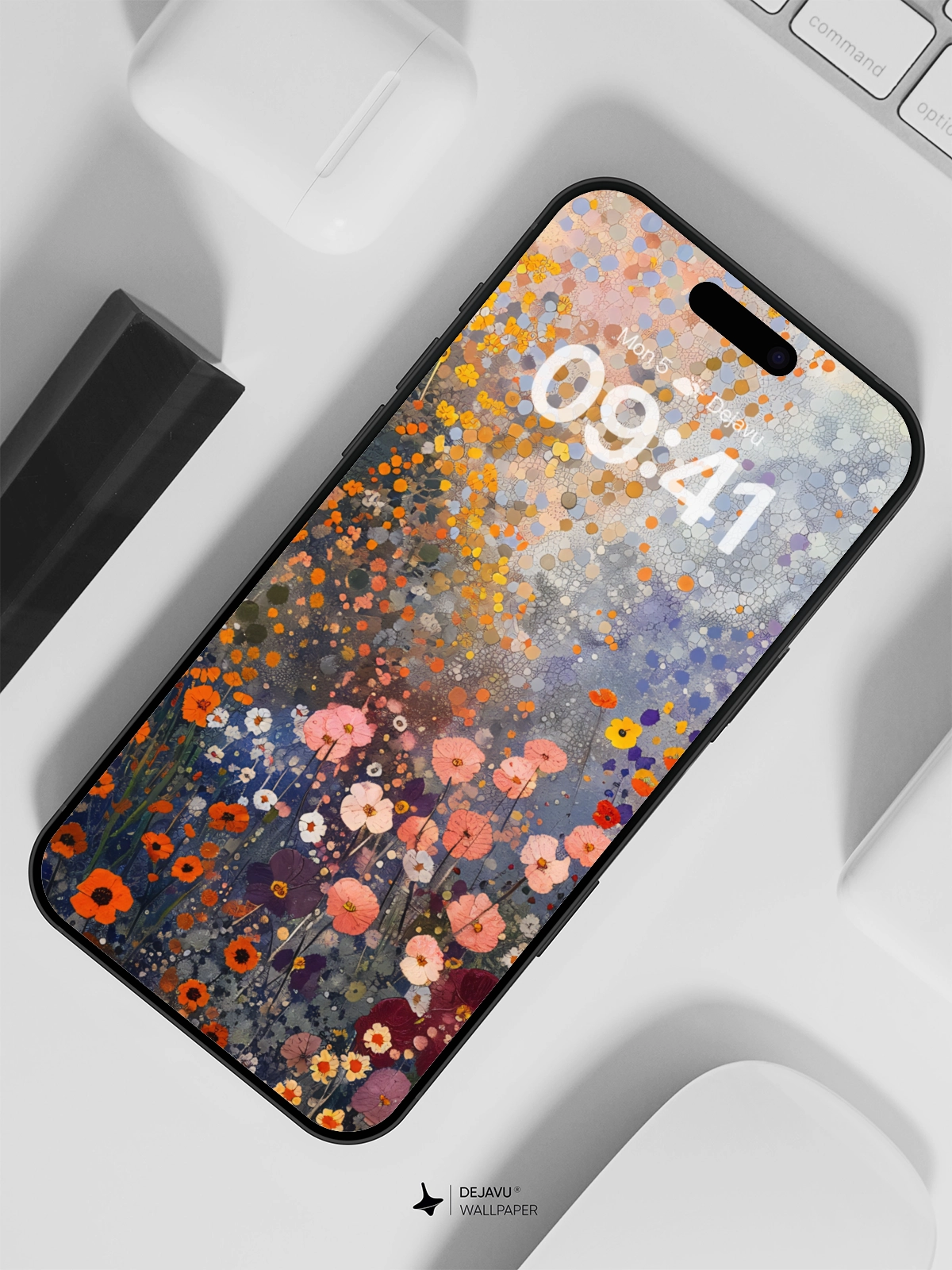 8K Abstract Floral Painting Wallpaper
