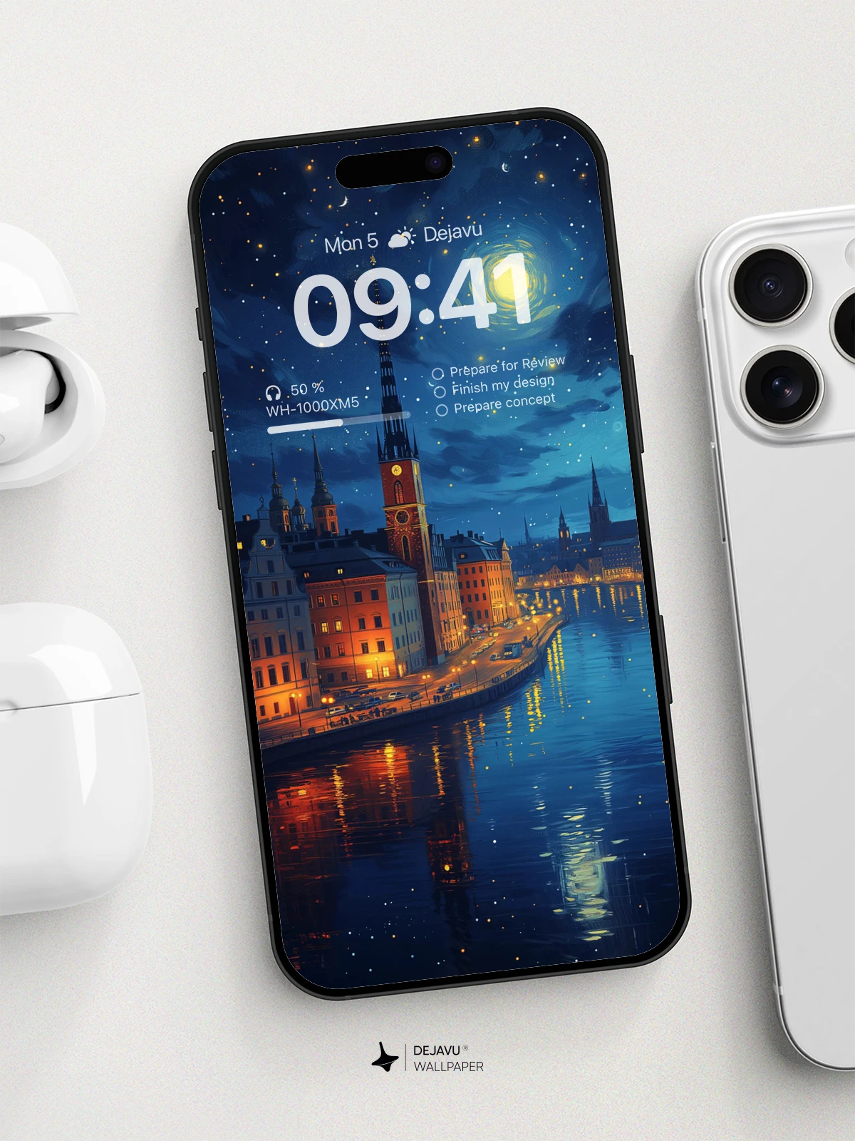 8K Aesthetic Night Cityscape Painting