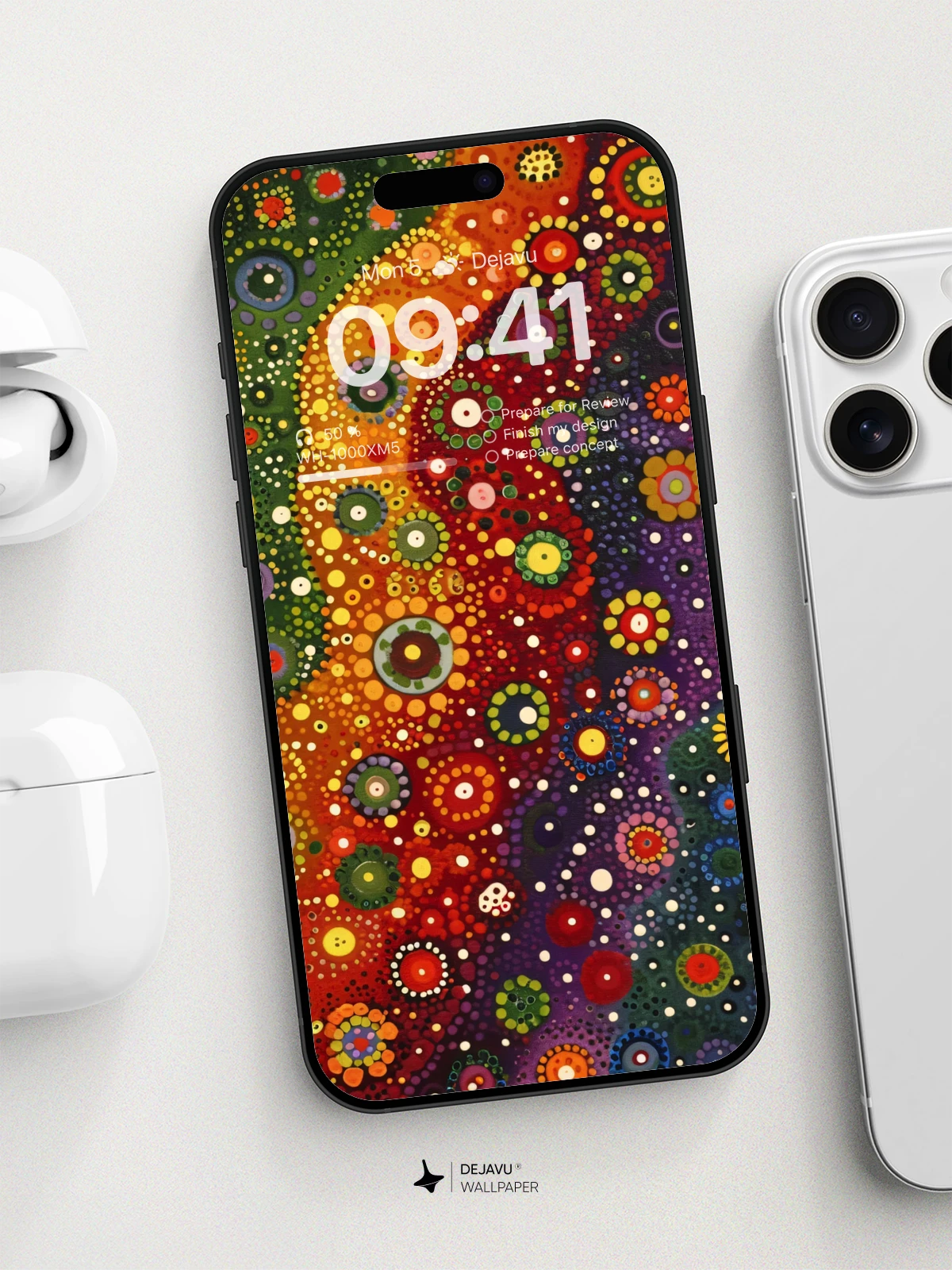 Vibrant Abstract Dot Art Wallpaper