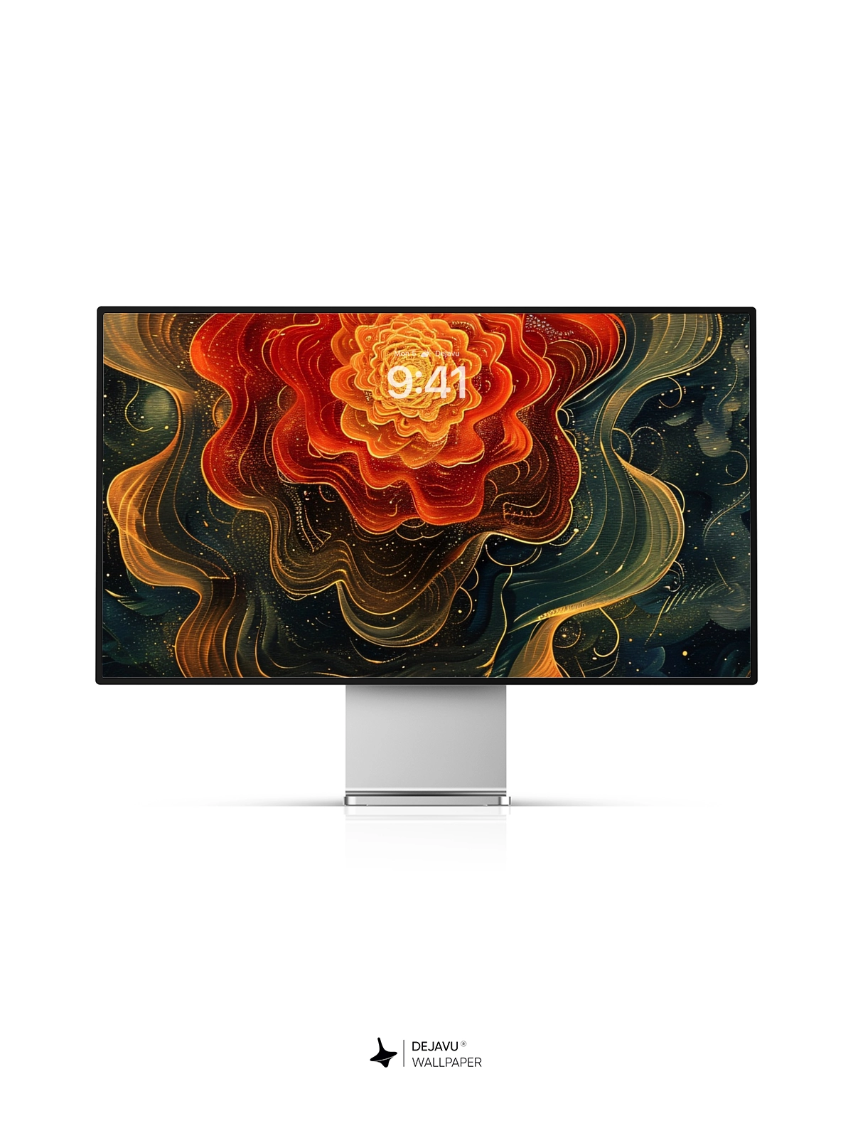 8K Abstract Cosmic Flower Wallpaper