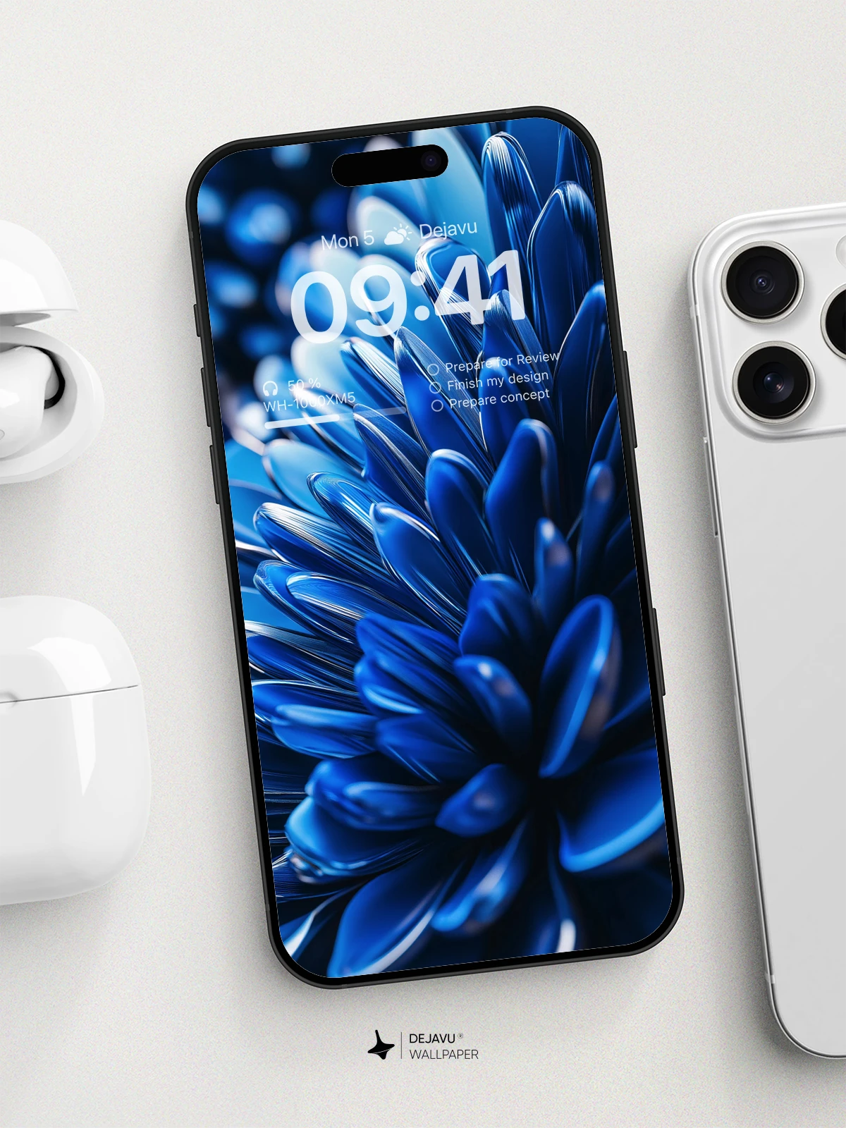 8K Abstract Blue Tech Wallpaper