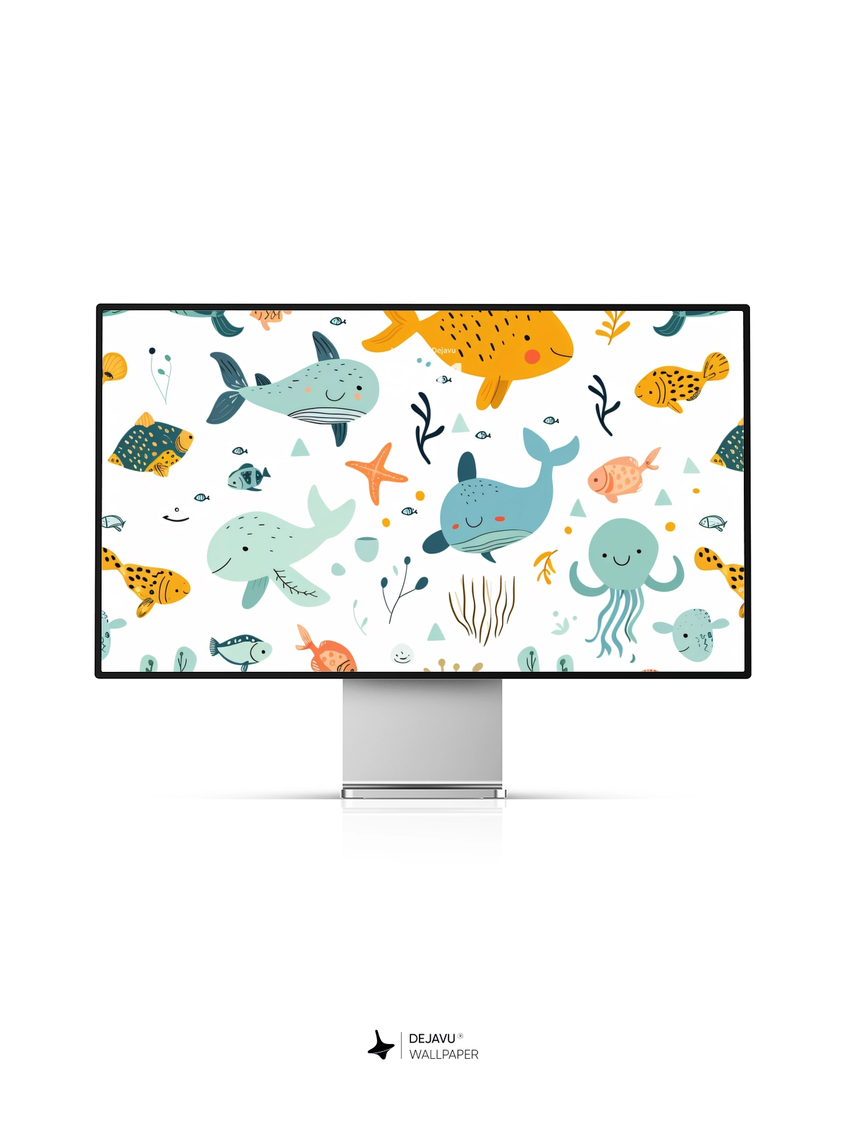 Whimsical Ocean Life Wallpaper 8K for iPhone
