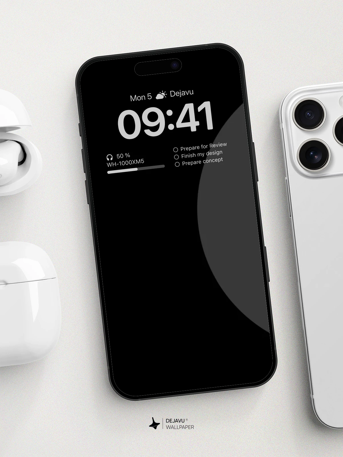 8-Ball Minimalist Tech Wallpaper