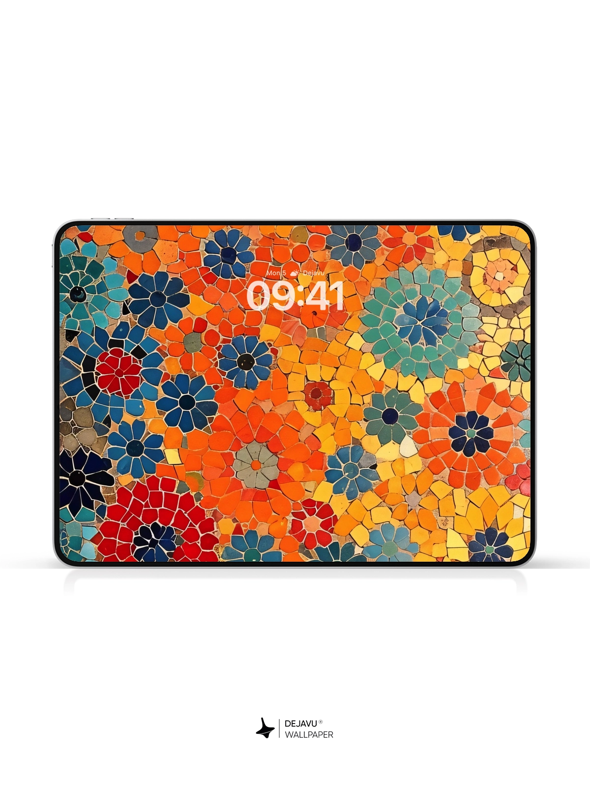 8K Abstract Floral Mosaic Wallpaper