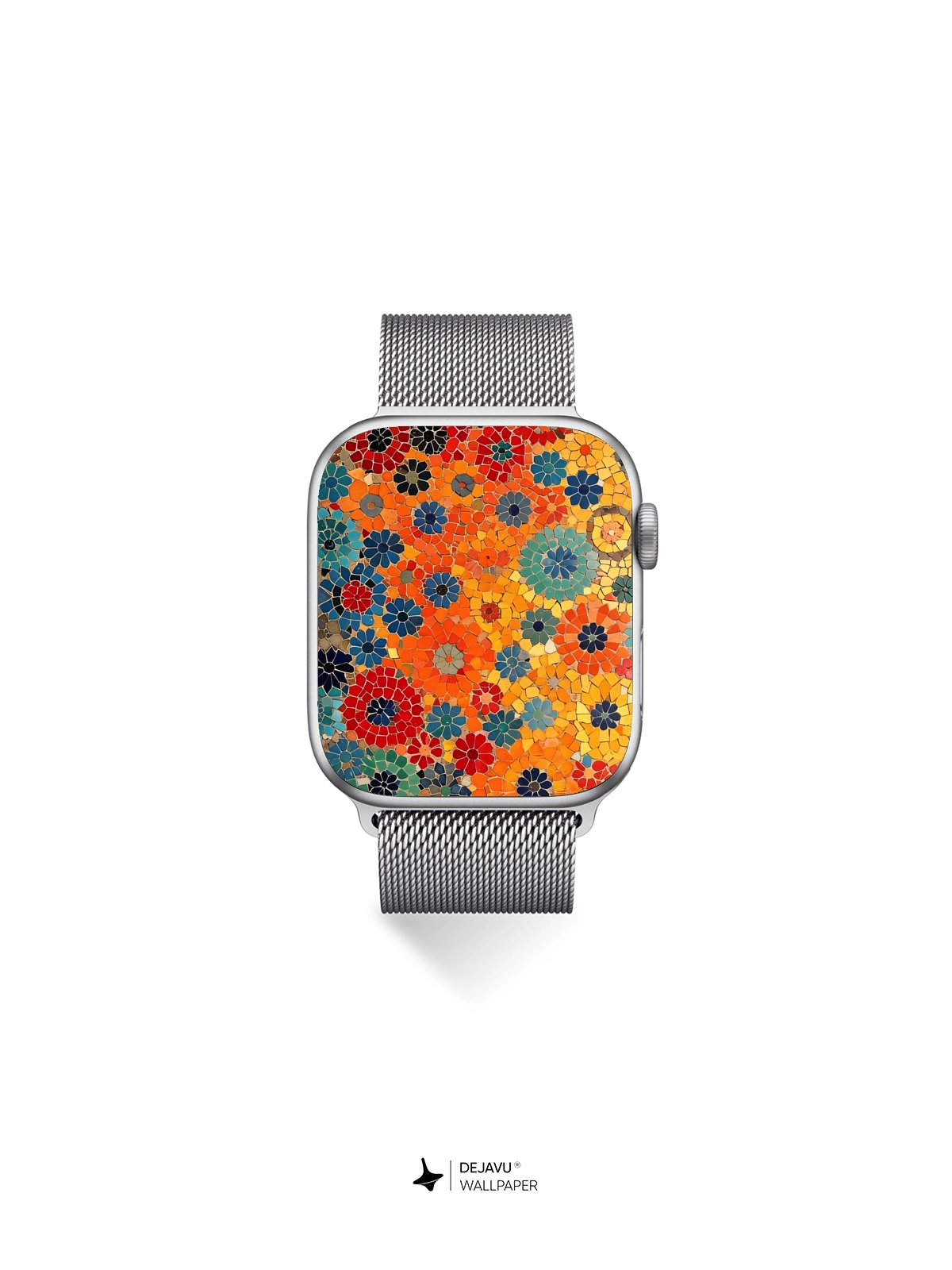 8K Abstract Floral Mosaic Wallpaper