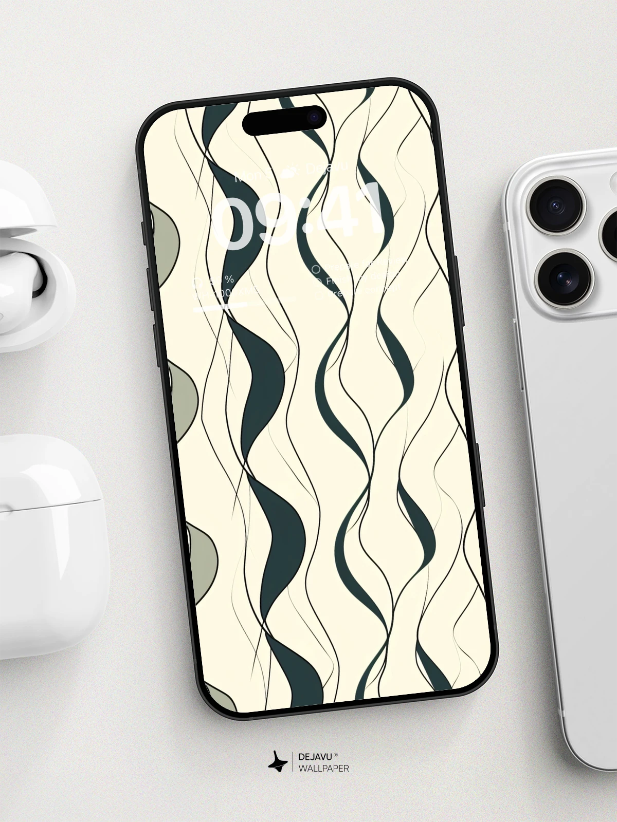 Wavy Abstract Wallpaper 8K for iPhone