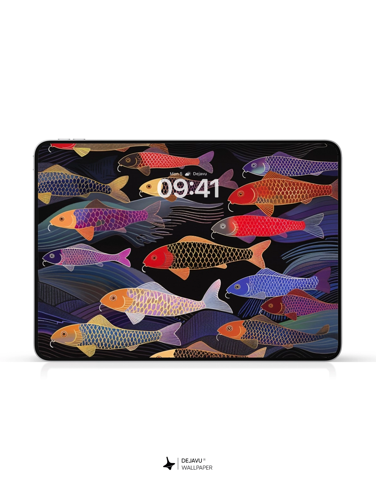 8K Abstract Fish Illustration: Minimal Aesthetic Wallpaper