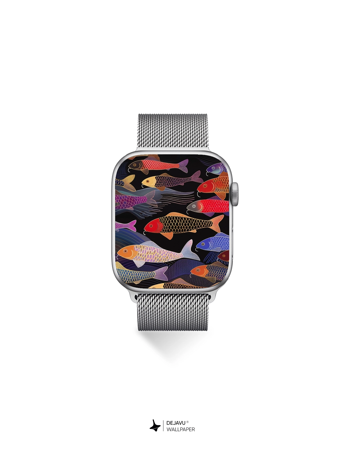 8K Abstract Fish Illustration: Minimal Aesthetic Wallpaper