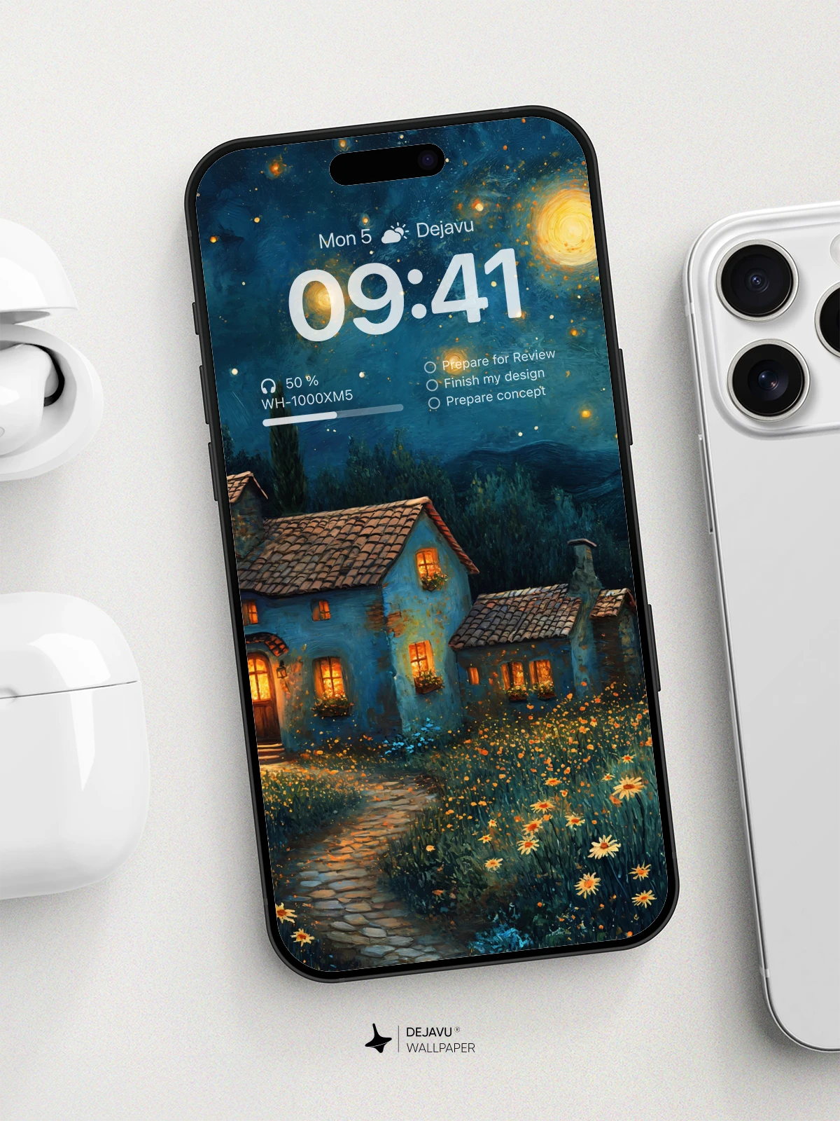 8K Aesthetic Night Landscape Painting