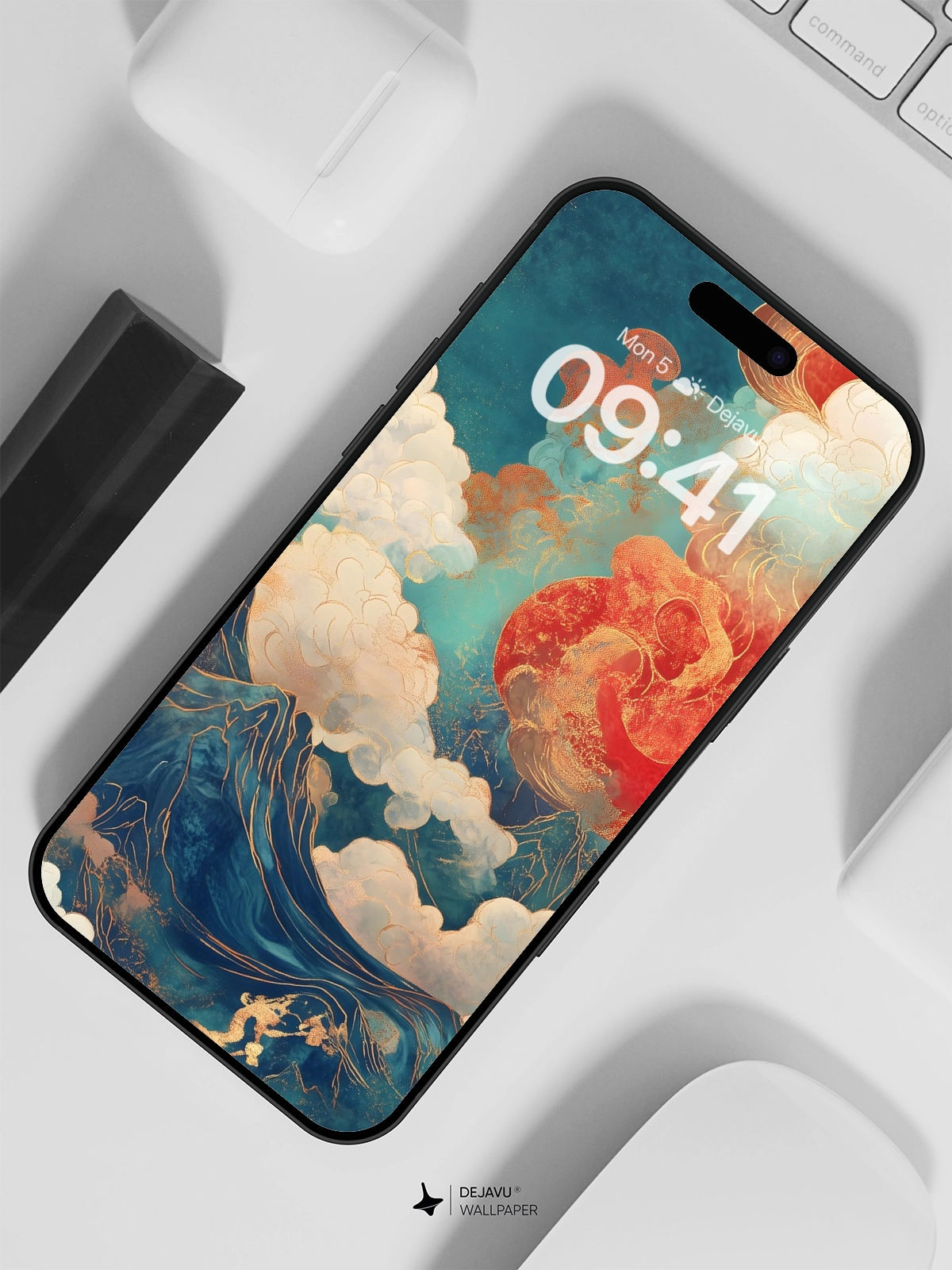 8K Abstract Fantasy Waves Wallpaper