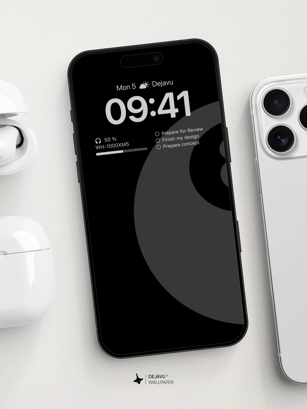 8-Ball Minimalist Tech Wallpaper