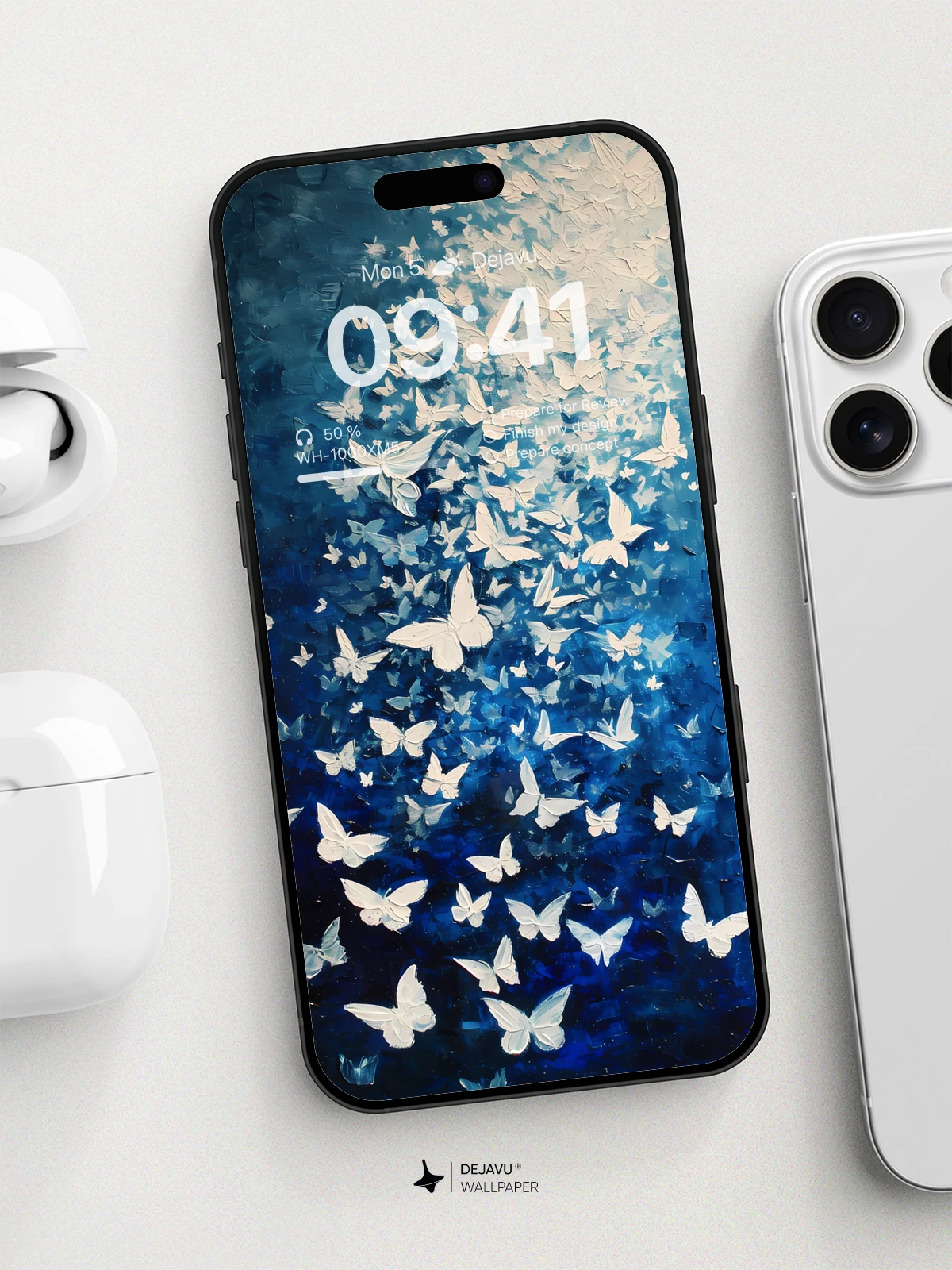 8K Abstract Butterfly Painting: Minimal Aesthetic for iPhone & Android