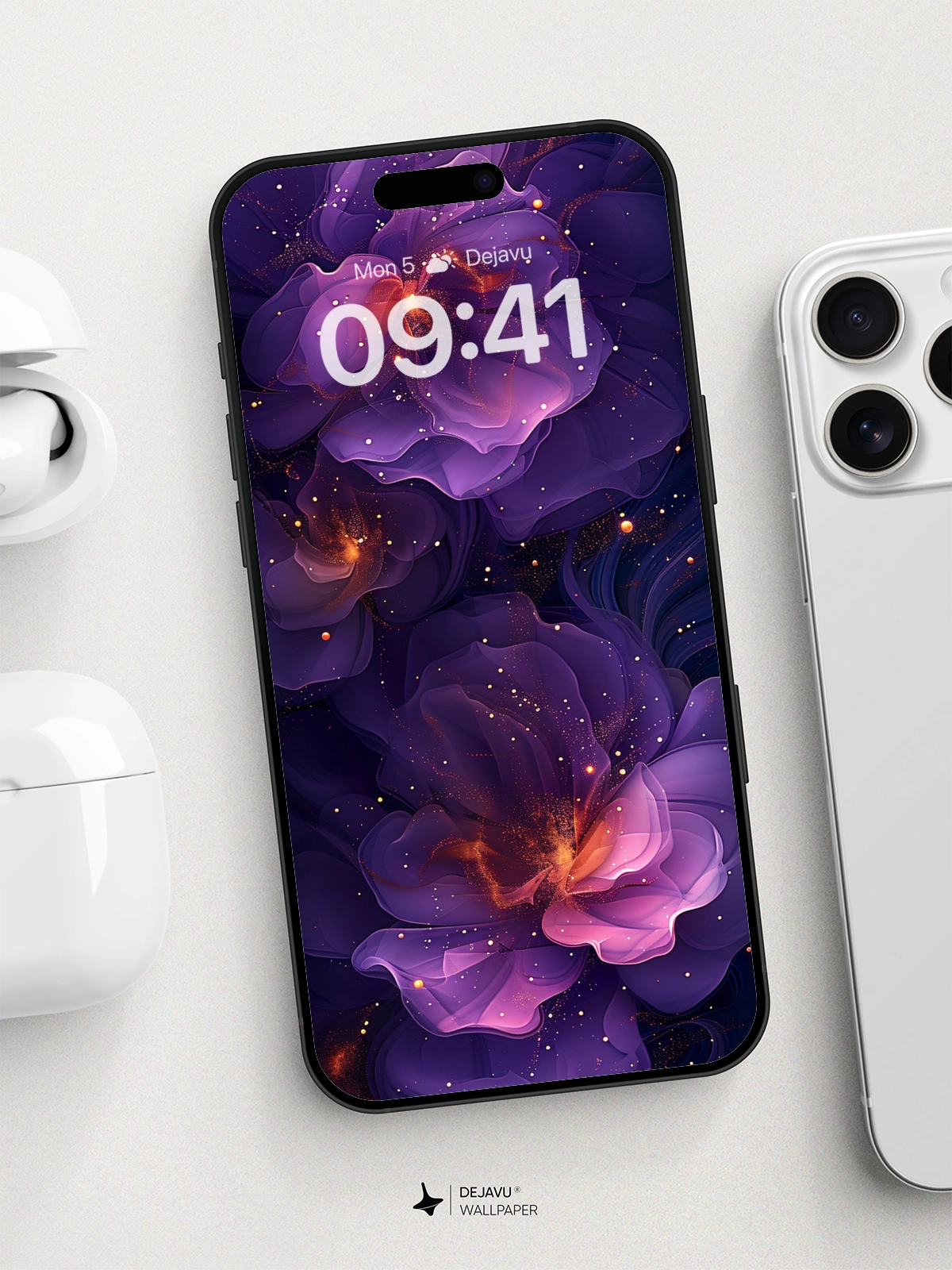 8K Abstract Floral Tech Wallpaper