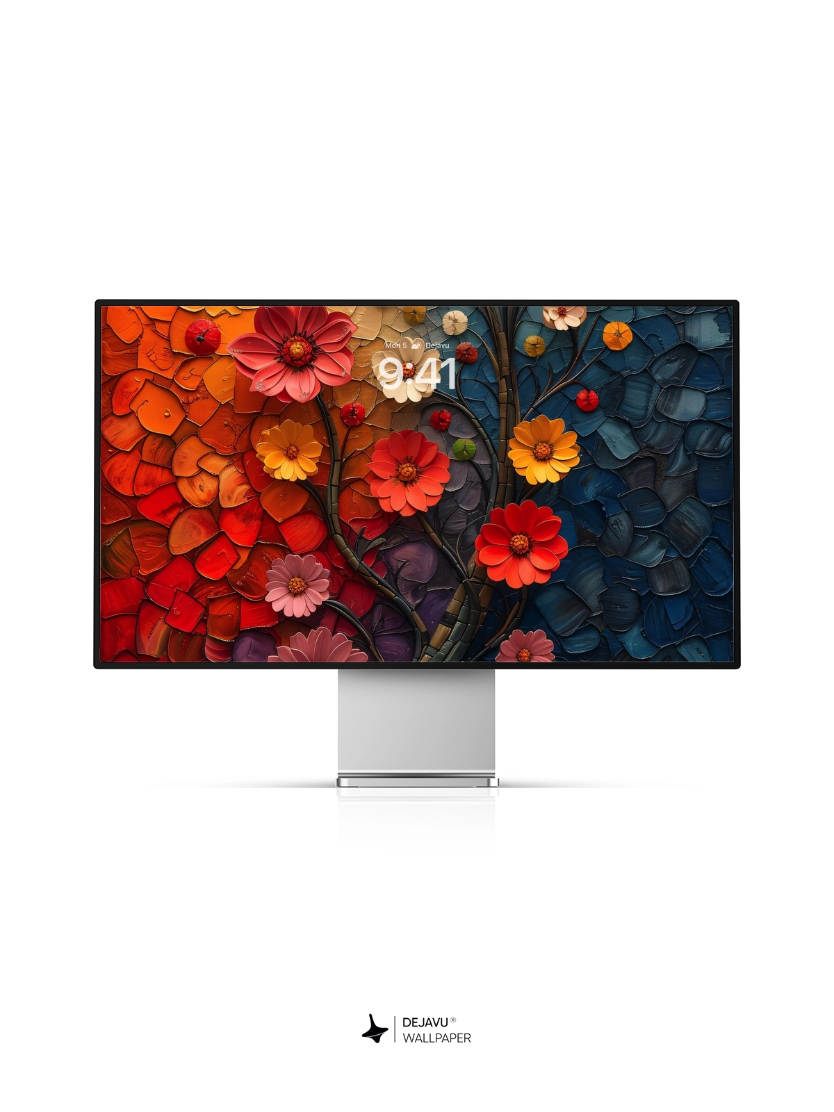 8K Abstract Floral Painting: Vibrant Colors and Textured Petals