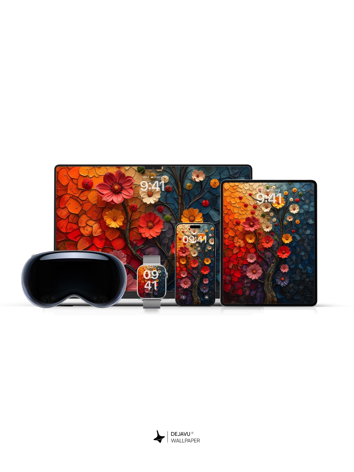 8K Abstract Floral Painting: Vibrant Colors and Textured Petals