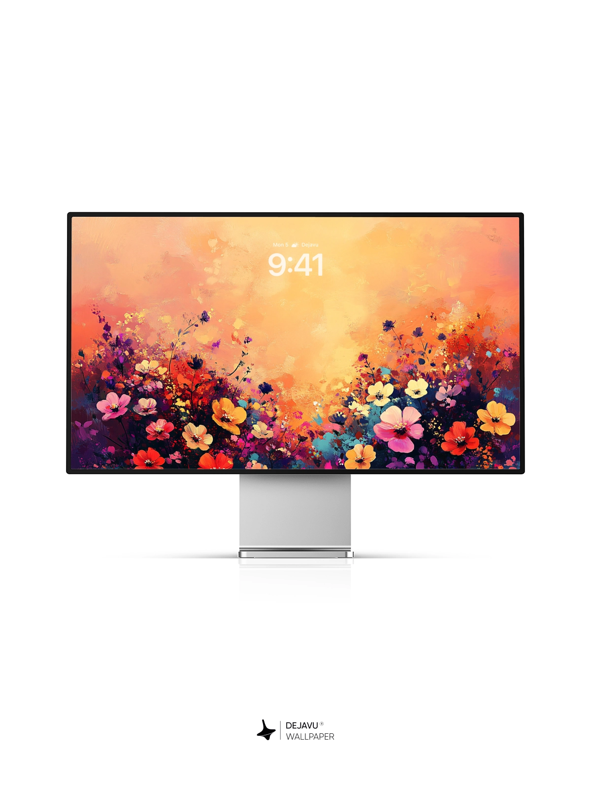8K Abstract Floral Painting Wallpaper
