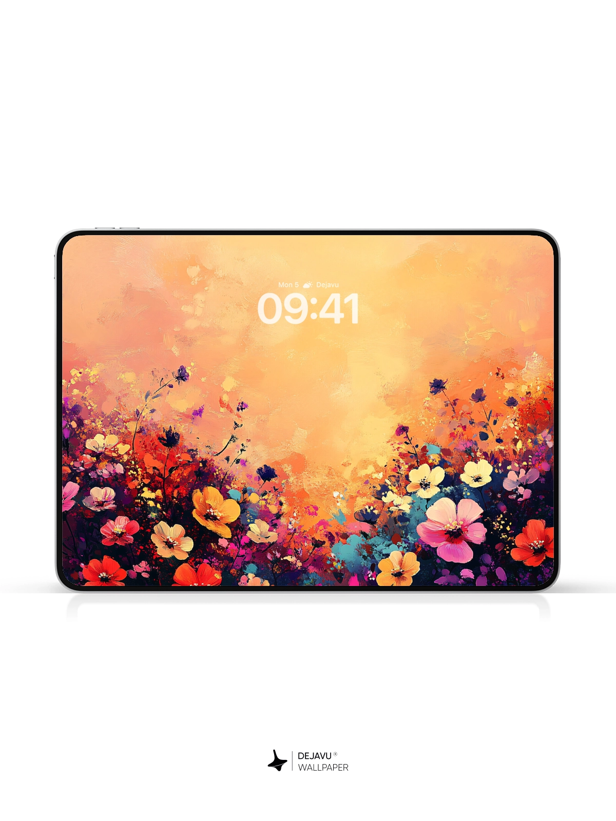 8K Abstract Floral Painting Wallpaper