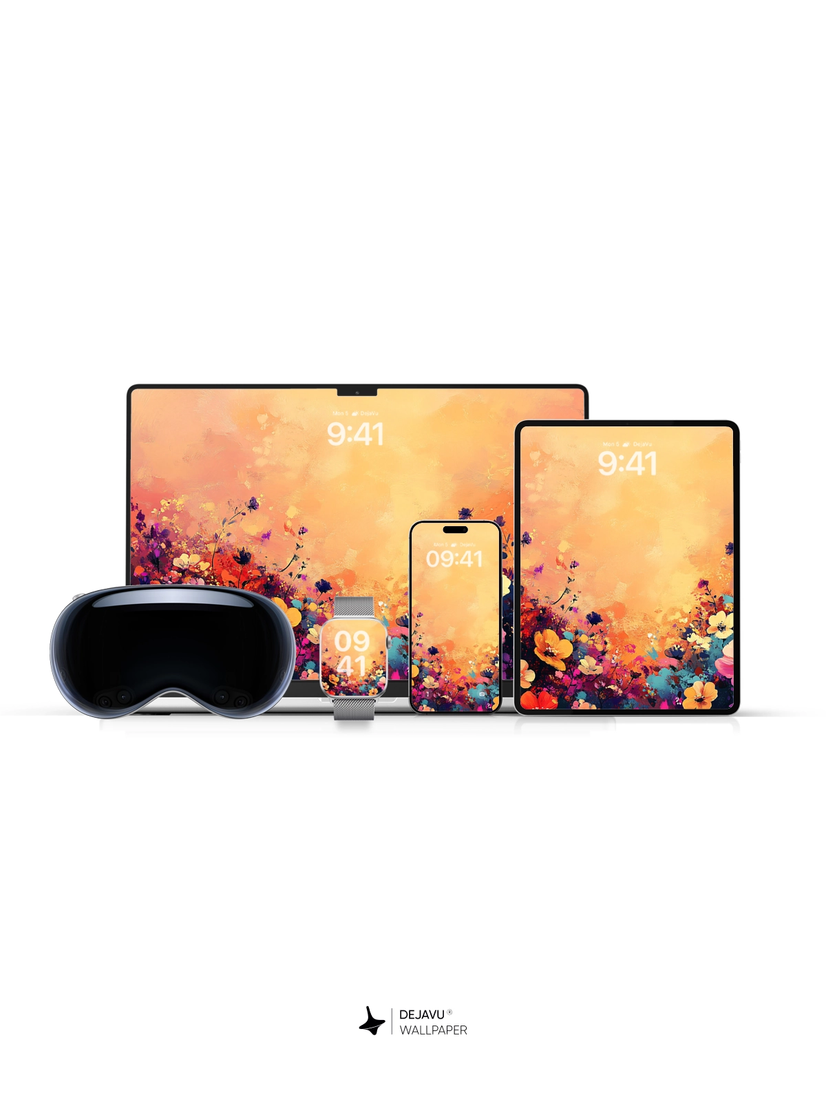 8K Abstract Floral Painting Wallpaper