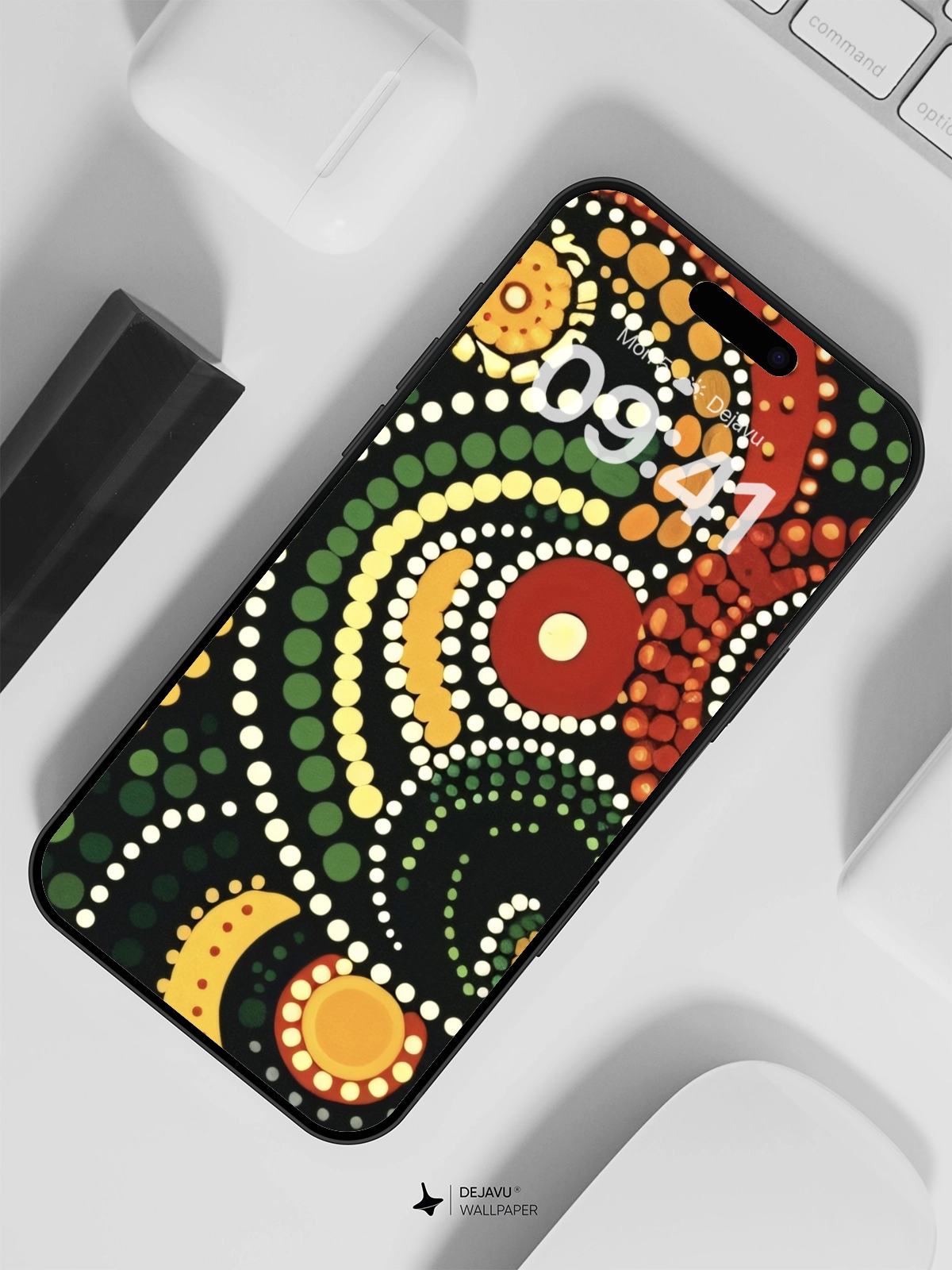8K Abstract Dot Art Wallpaper: Vibrant and Minimal Aesthetic