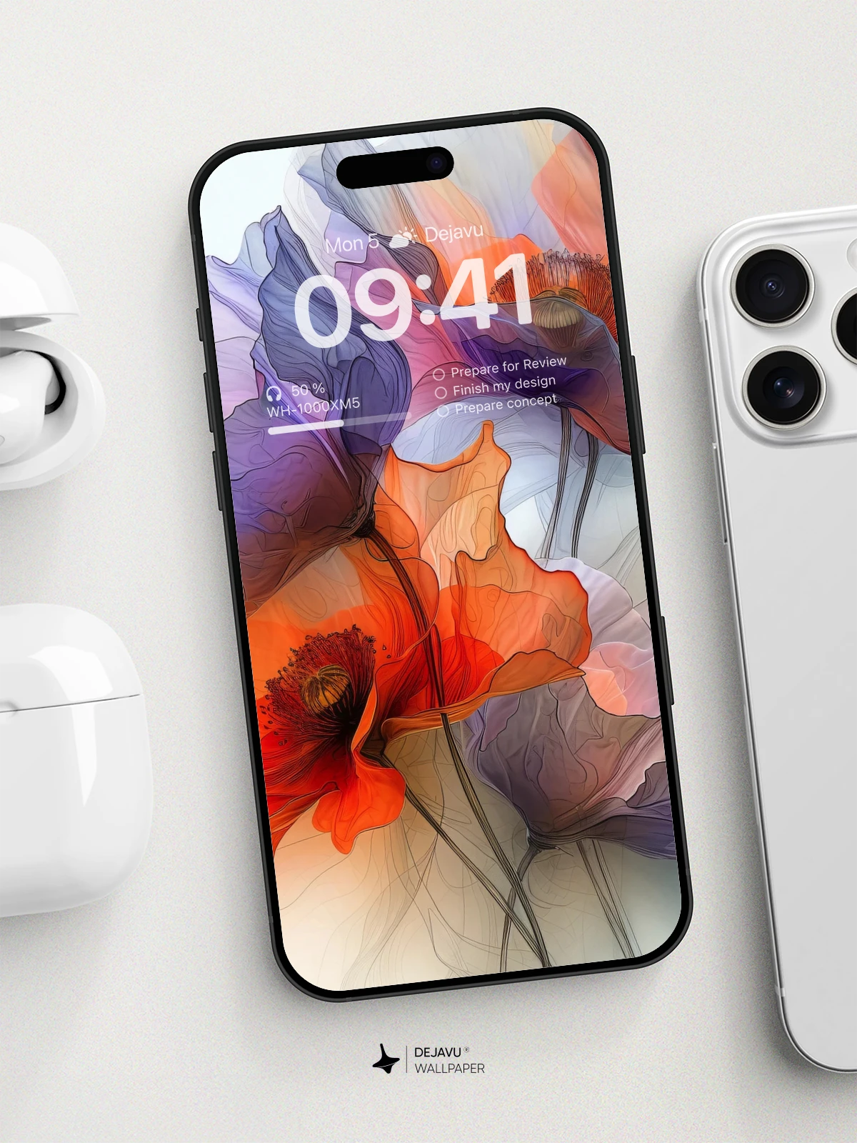 8K Abstract Floral Minimalist Wallpaper