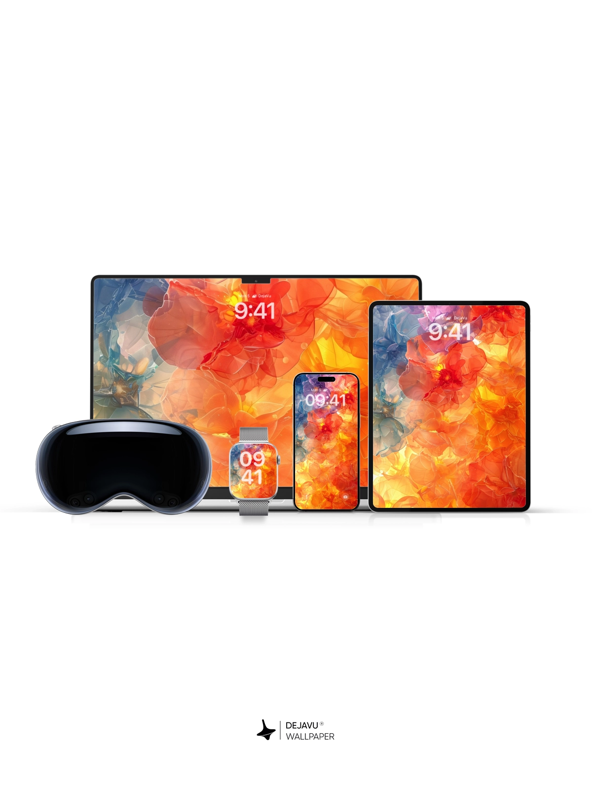 8K Abstract Floral Gradient Wallpaper