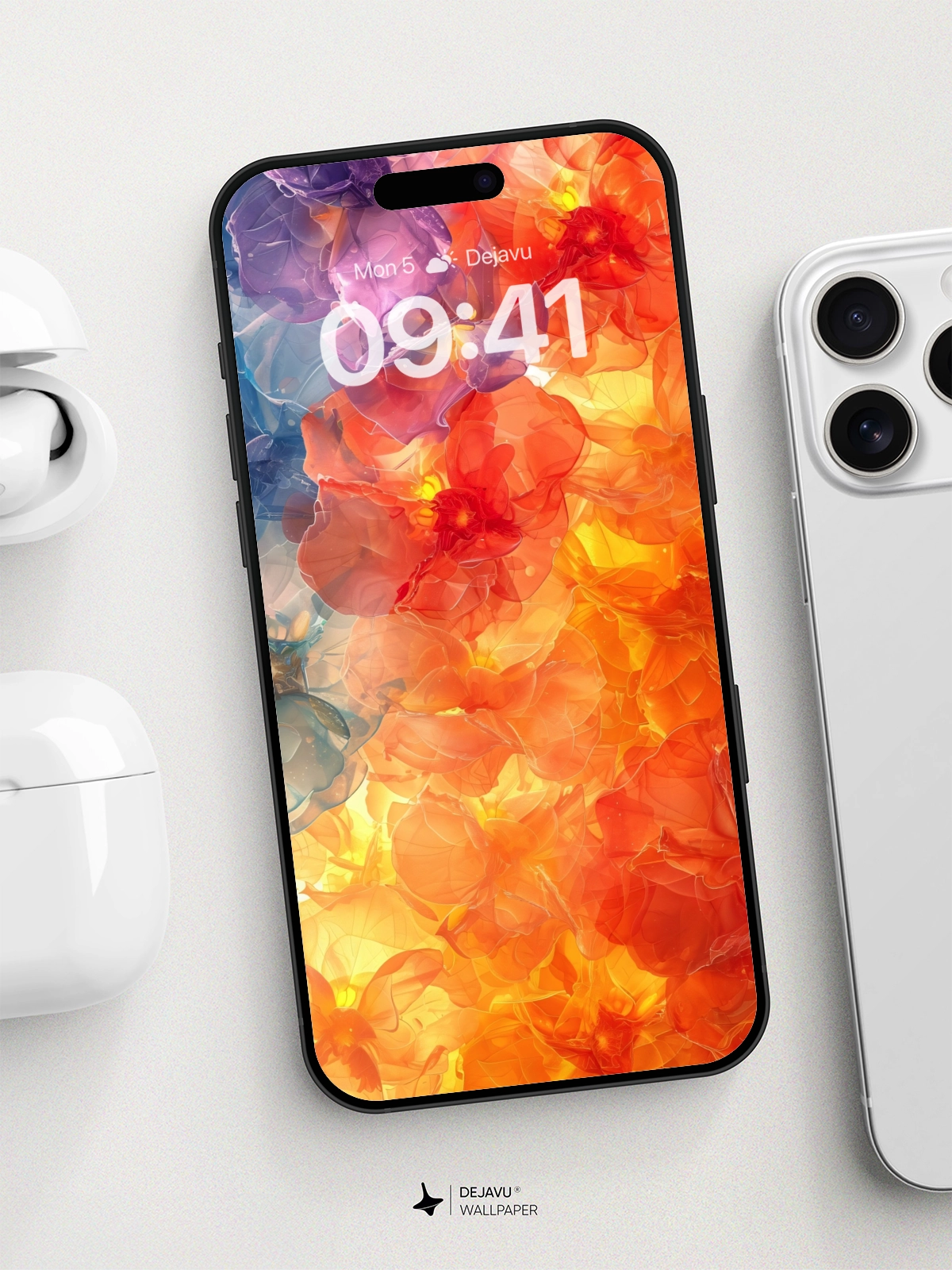 8K Abstract Floral Gradient Wallpaper