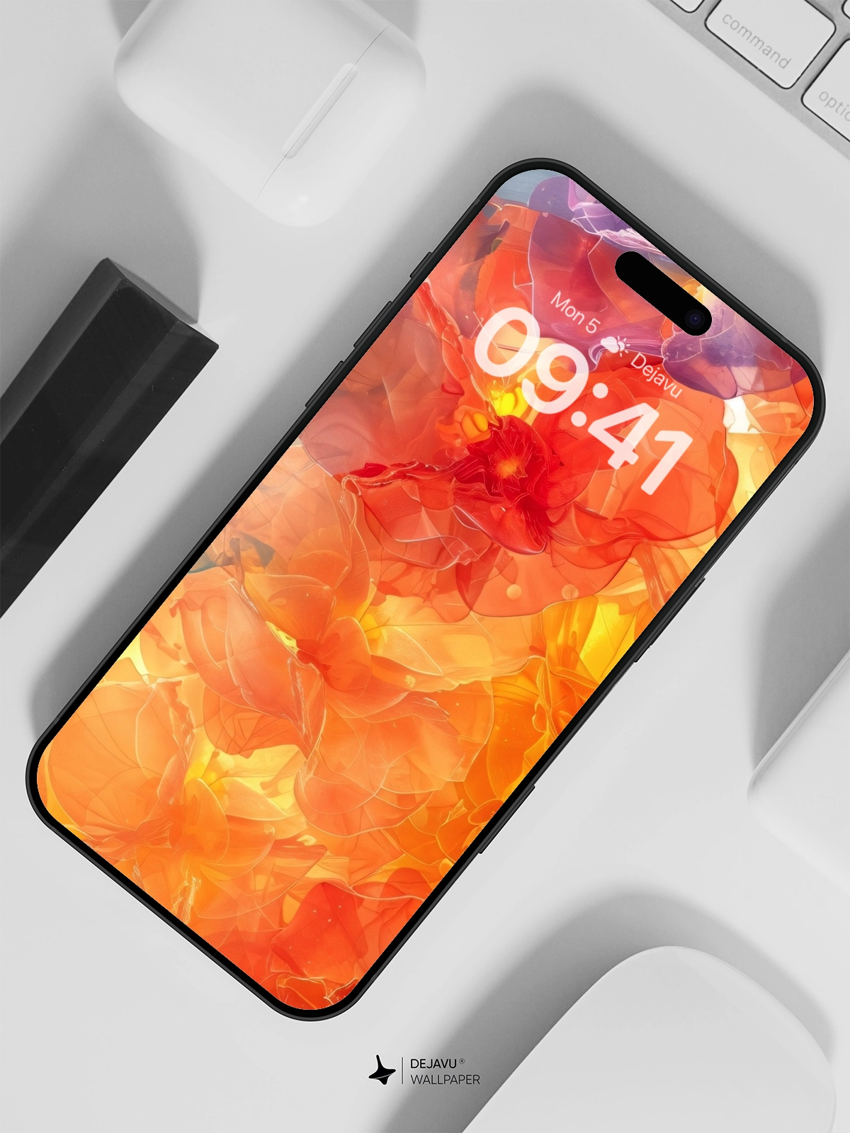 8K Abstract Floral Gradient Wallpaper