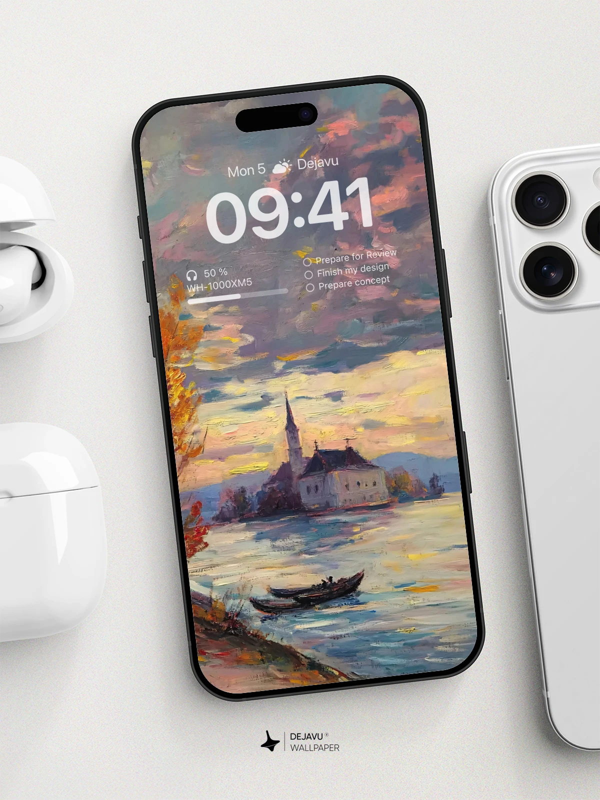 8K Aesthetic Painting of a Serene Sunset Landscape