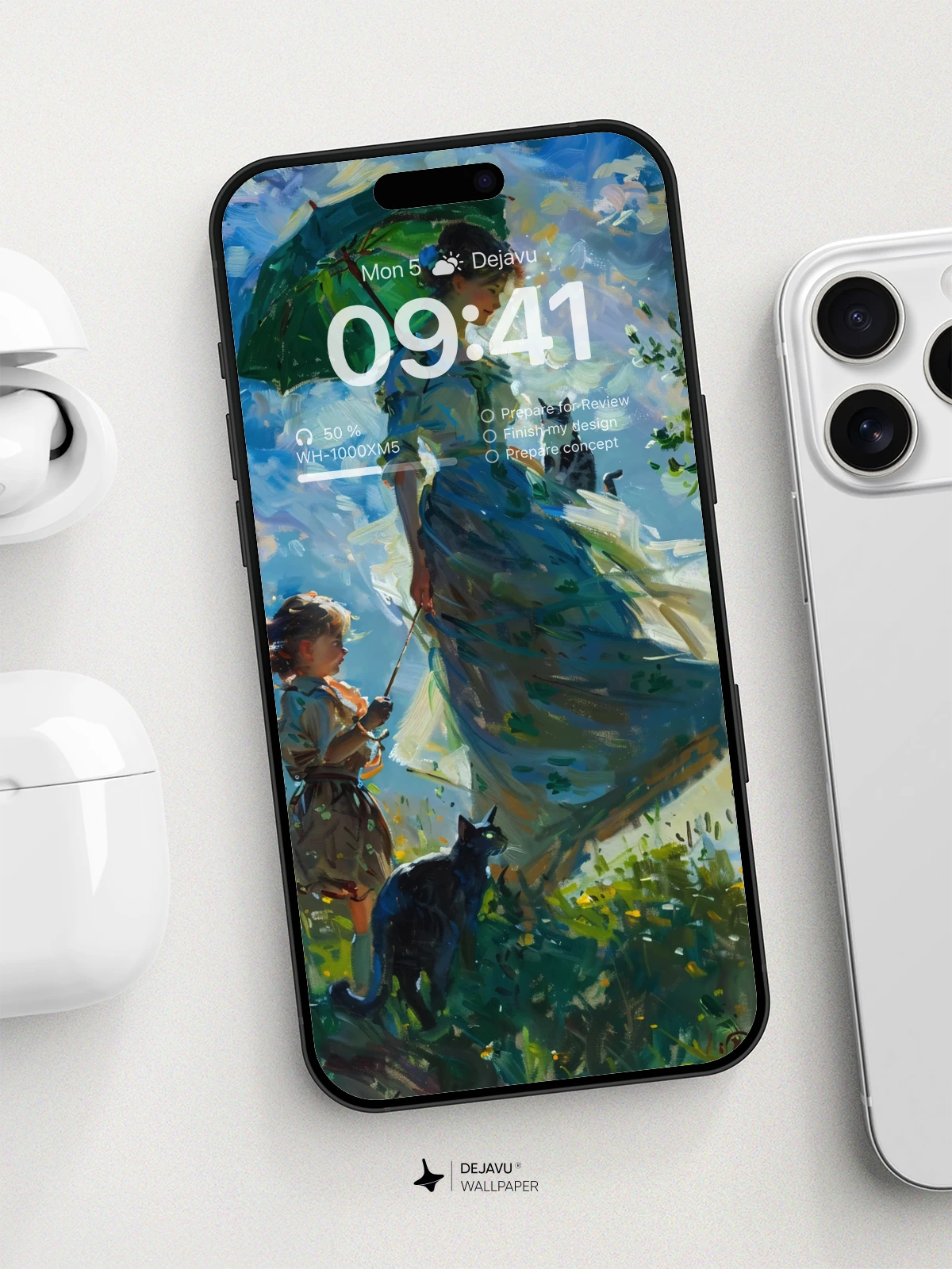 8K Aesthetic Painting of a Mother and Child in a Garden