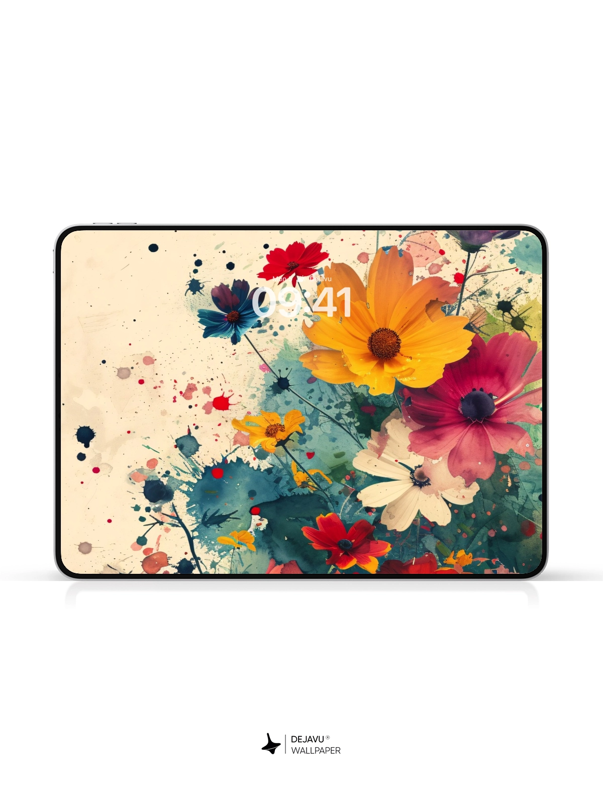 8K Abstract Floral Painting Wallpaper