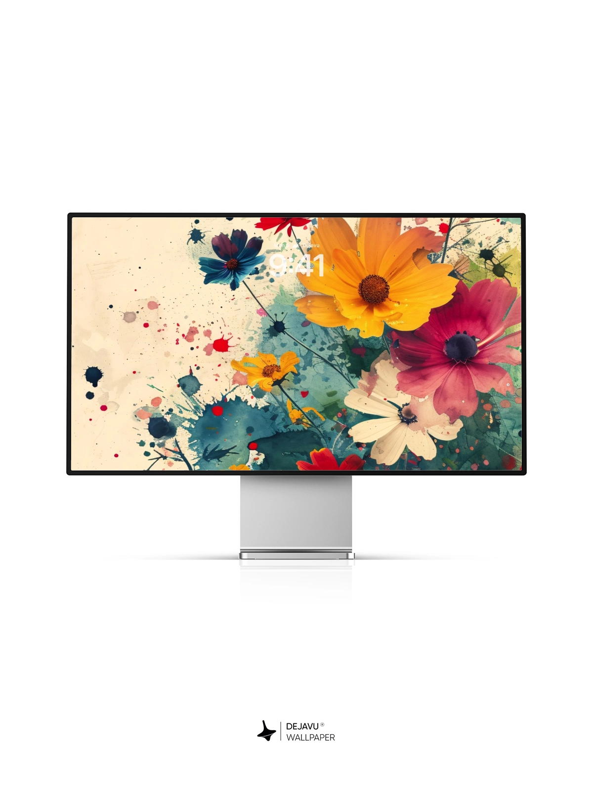 8K Abstract Floral Painting Wallpaper