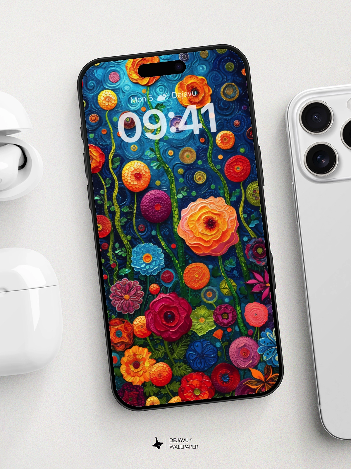 8K Abstract Floral Garden: Aesthetic and Vibrant Wallpaper