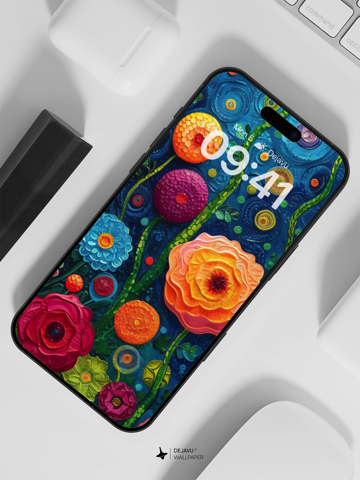 8K Abstract Floral Garden: Aesthetic and Vibrant Wallpaper