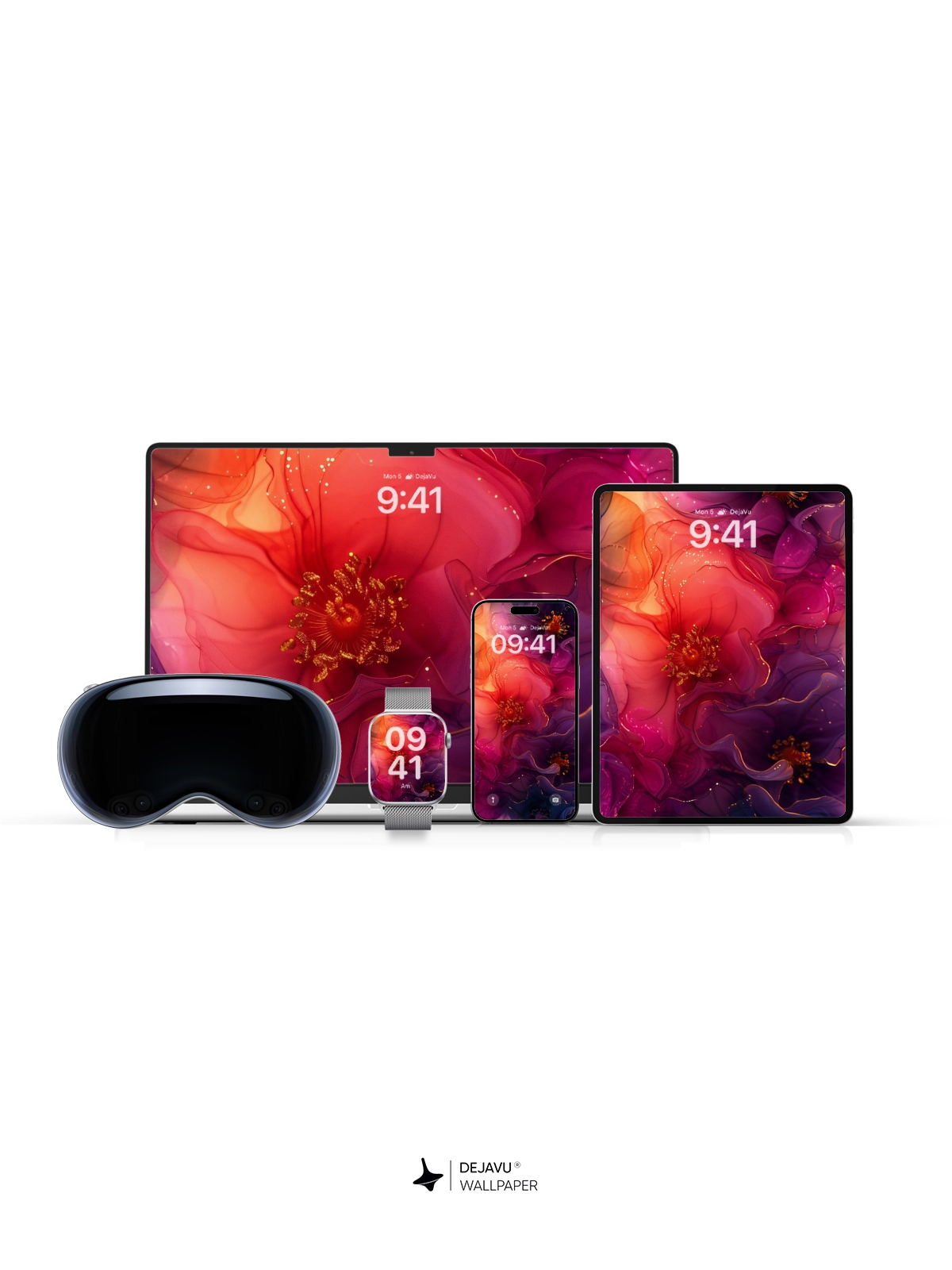 8K Abstract Floral Gradient Wallpaper