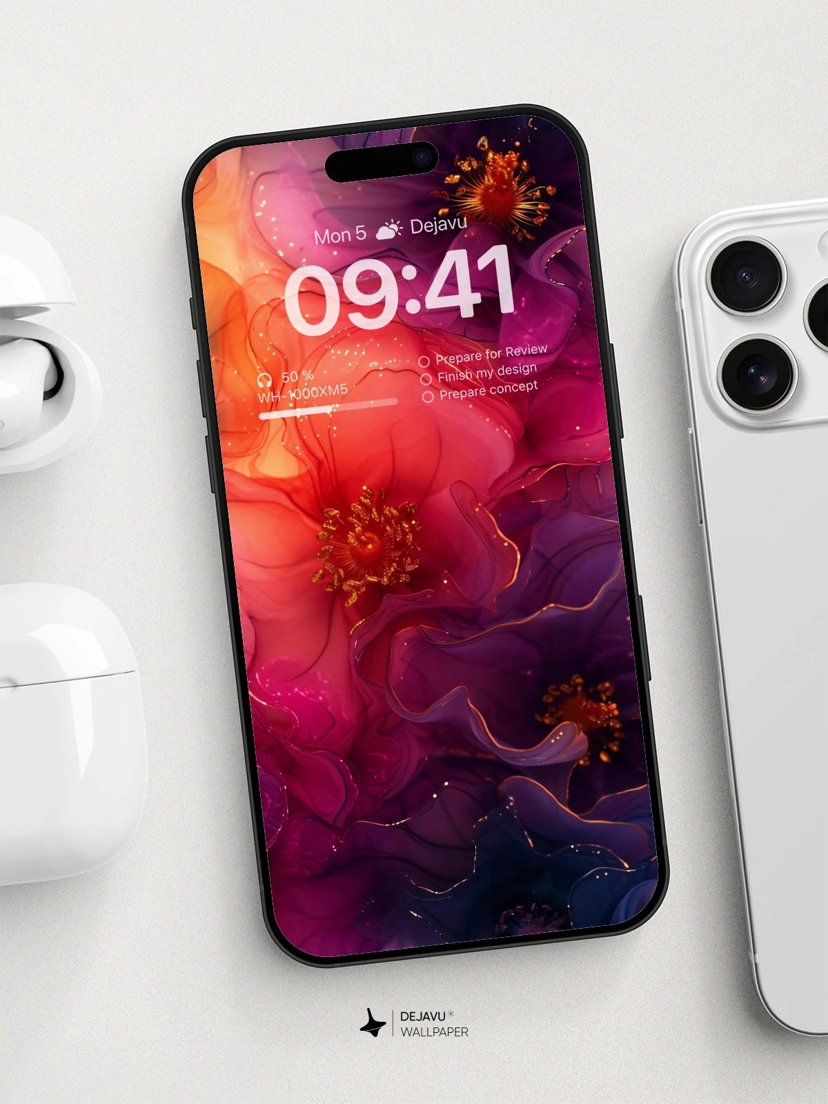 8K Abstract Floral Gradient Wallpaper