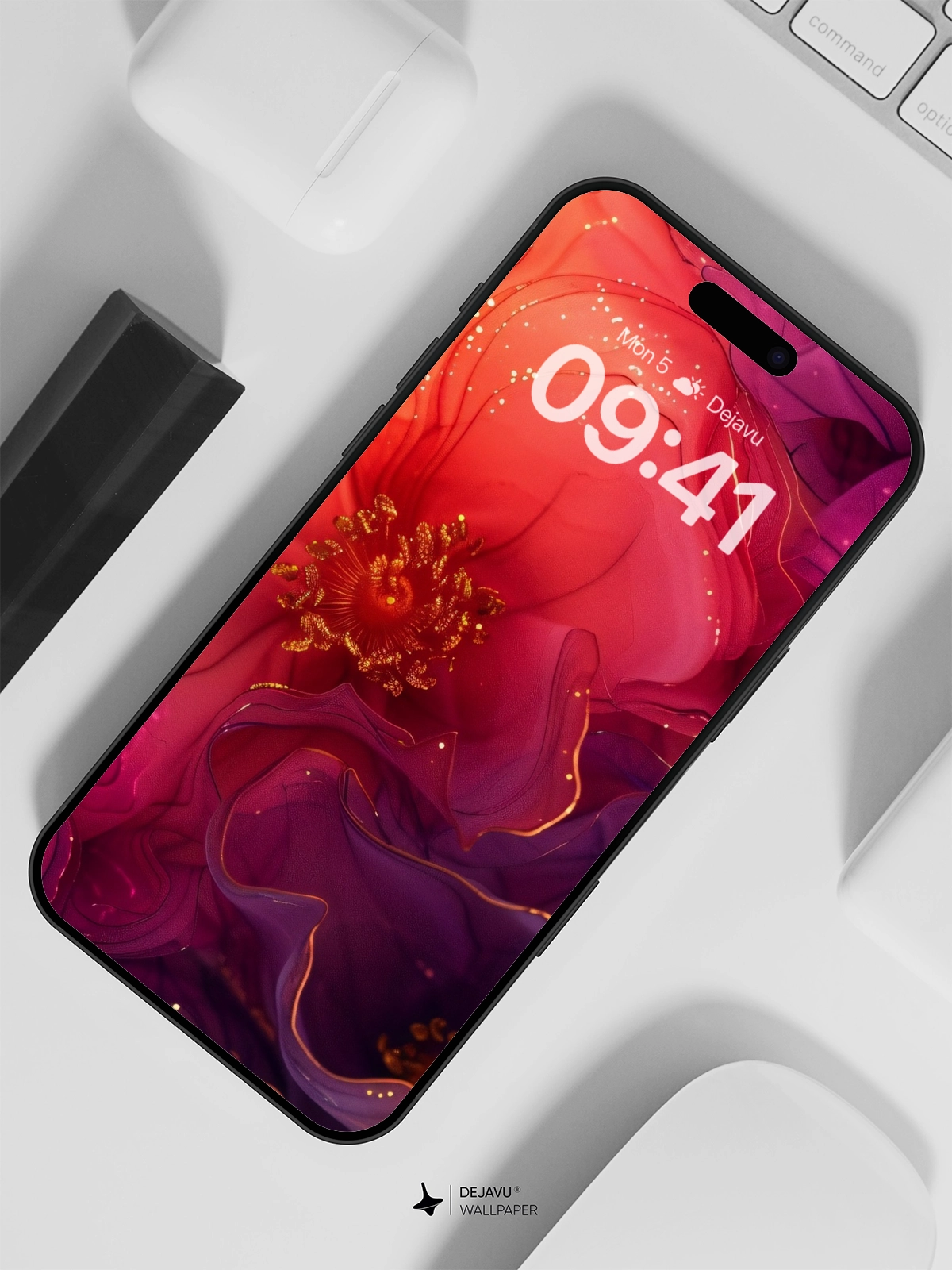 8K Abstract Floral Gradient Wallpaper