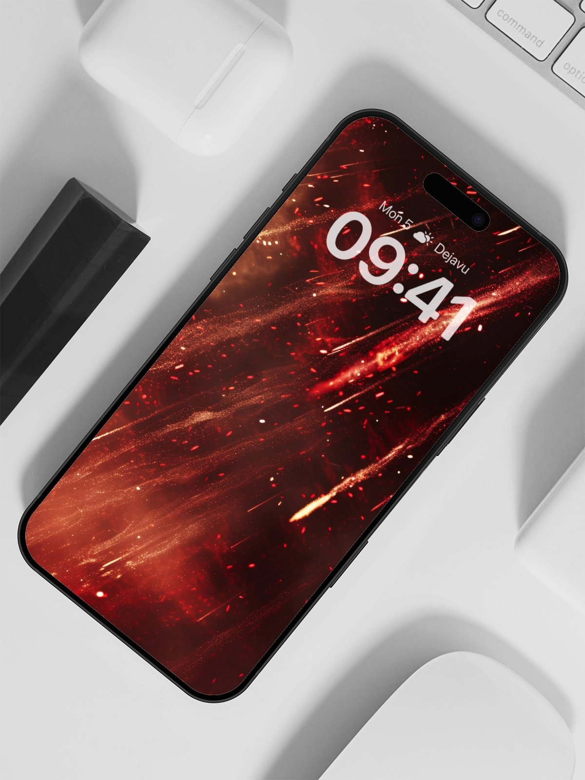 8K Abstract Fireworks Minimal Aesthetic Wallpaper