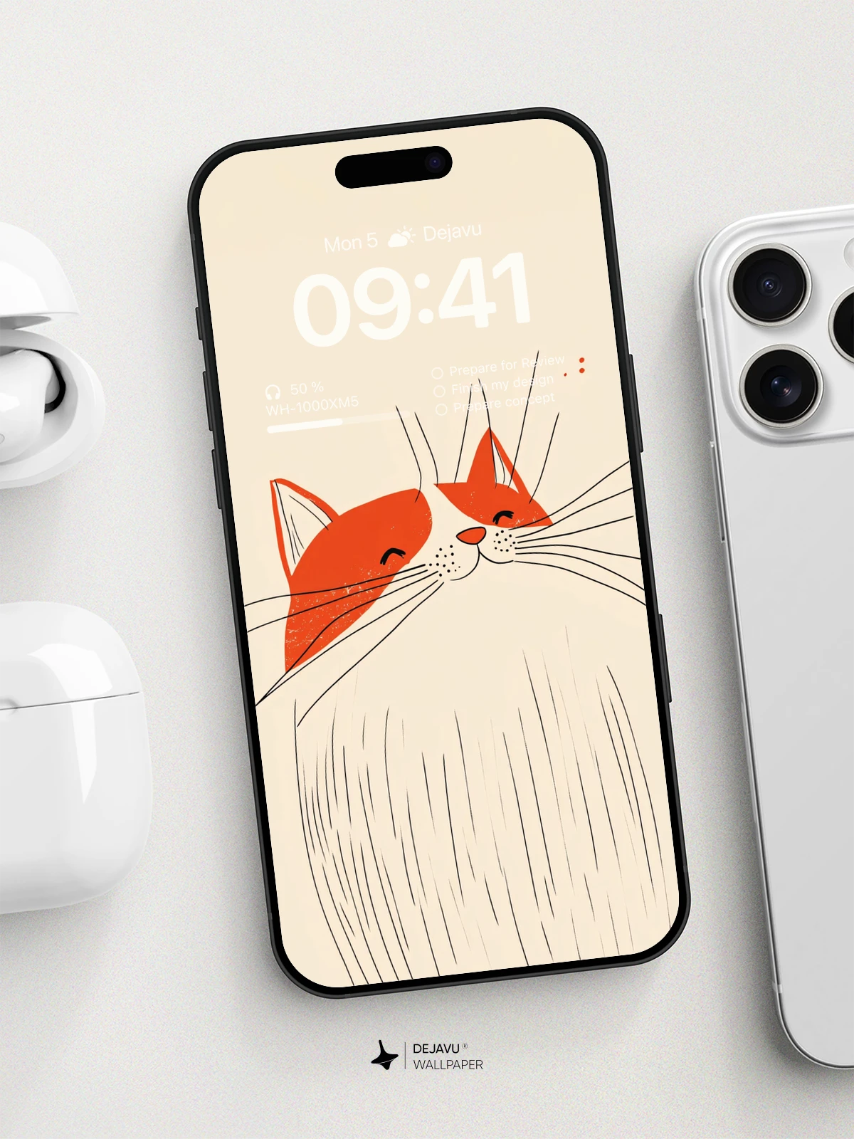 Whimsical Cat Wallpaper 8K for Phone