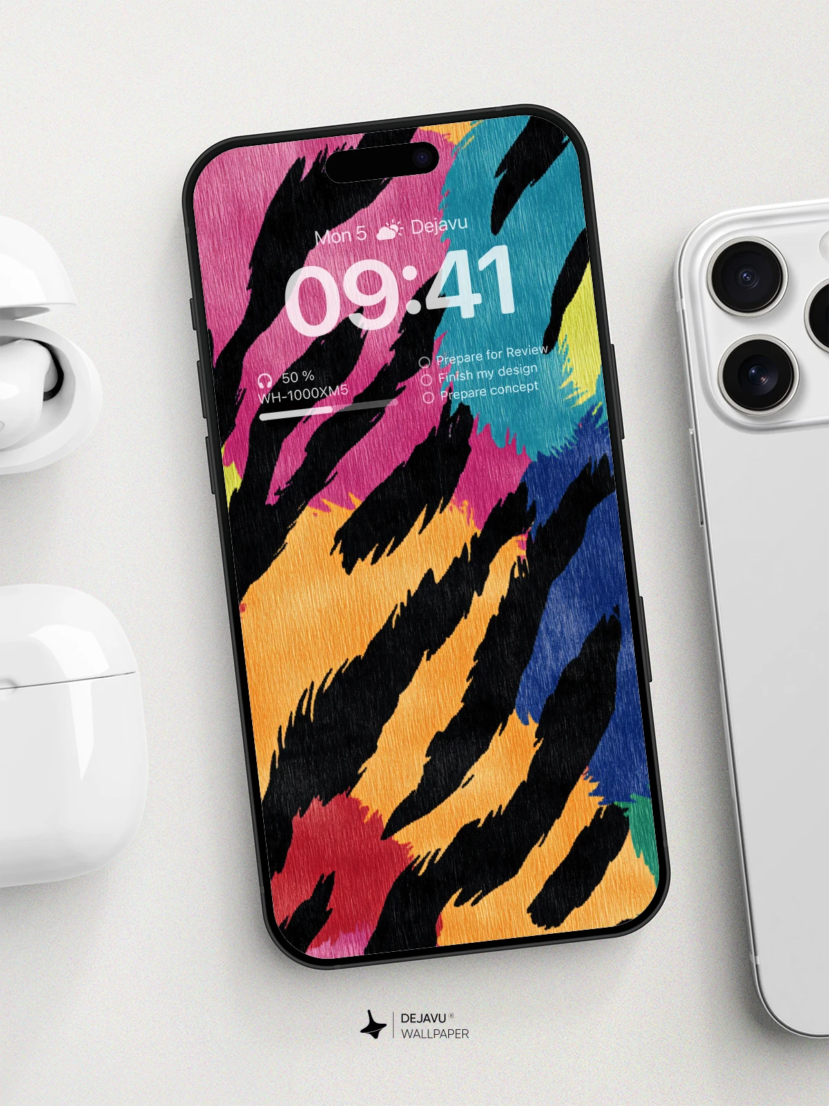 Vibrant 8K Abstract Tiger Stripe Wallpaper
