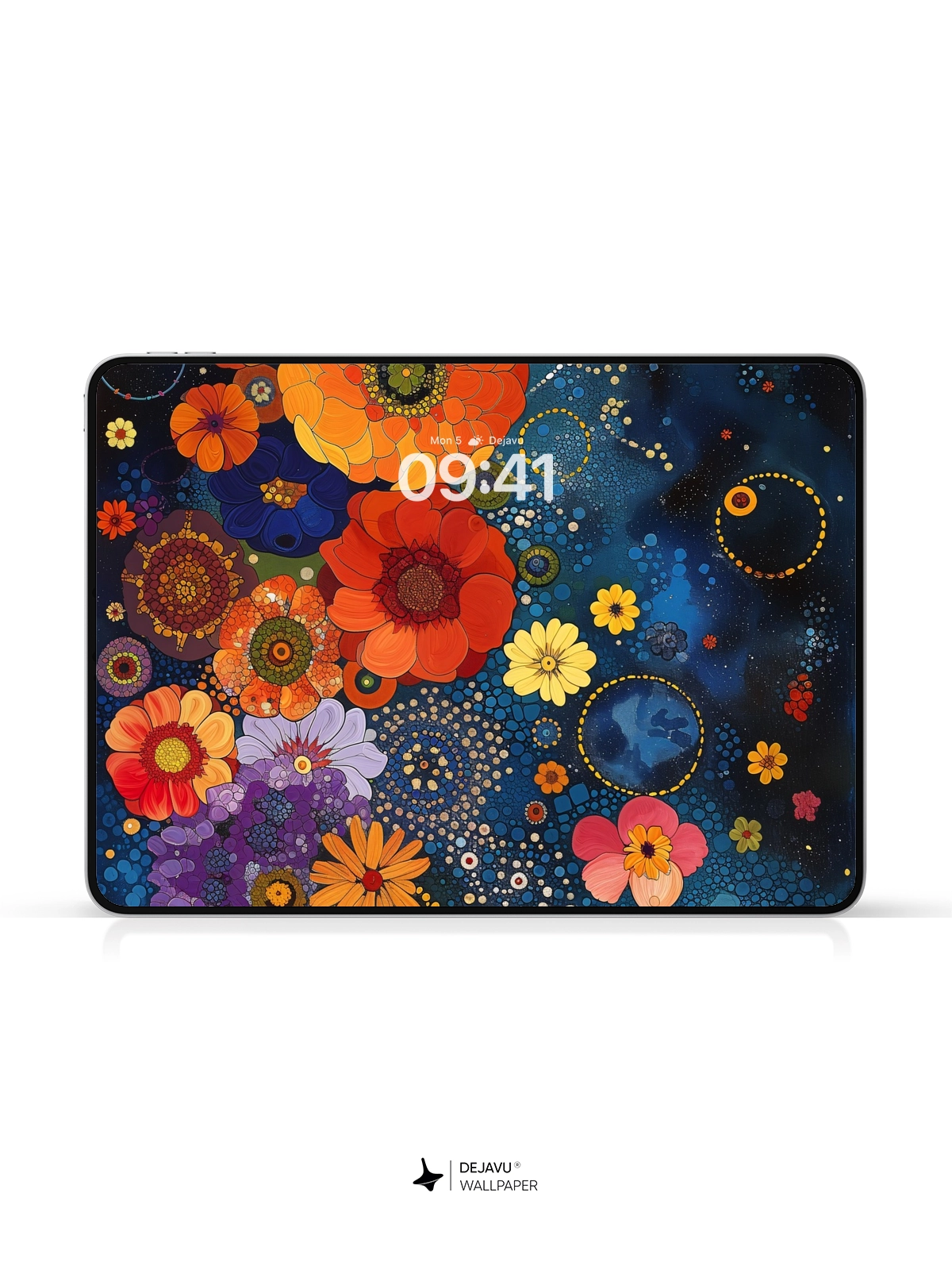 8K Abstract Floral Painting Wallpaper